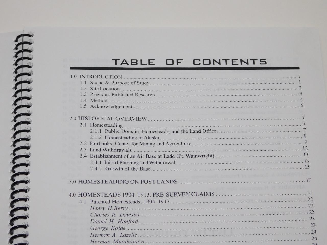 Homesteads on Fort Wainwright Alaska History 1904-1940 Pioneer Family Name Cabin