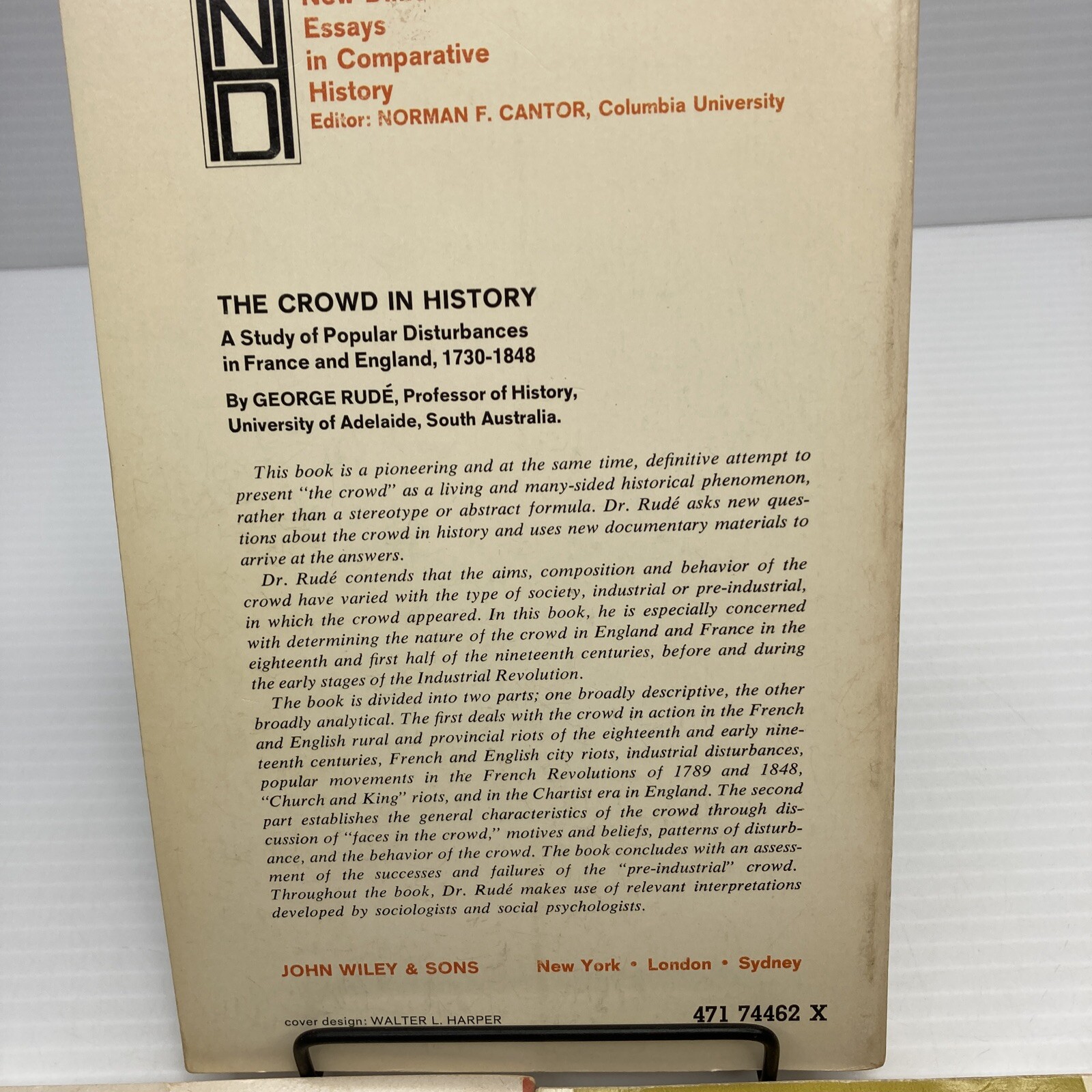 George Rude The Crowd in History Revolutionary Europe Paris and London in the Ei