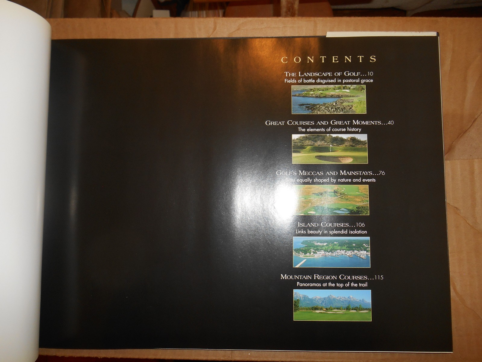 Spectacular GOLF. 4-color book, 132 pages, Gold Foil stamped Hard Covered bound