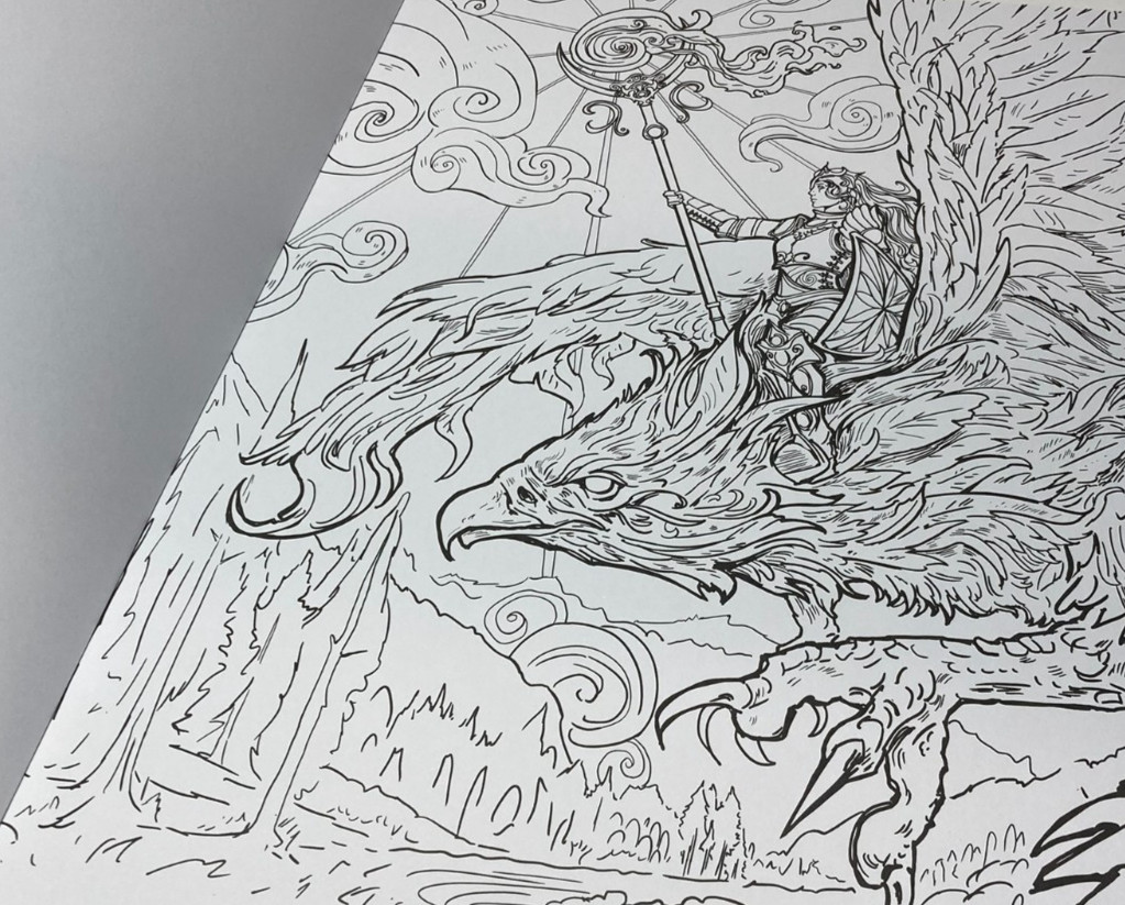 ENCHANTED Coloring Book Poster Art 20 pages
