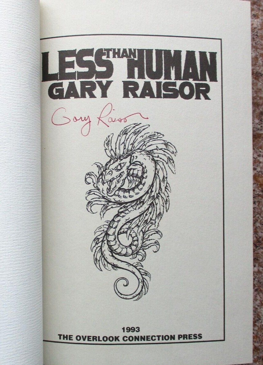 Less Than Human by Gary Raisor OCP Trade First Edition SIGNED