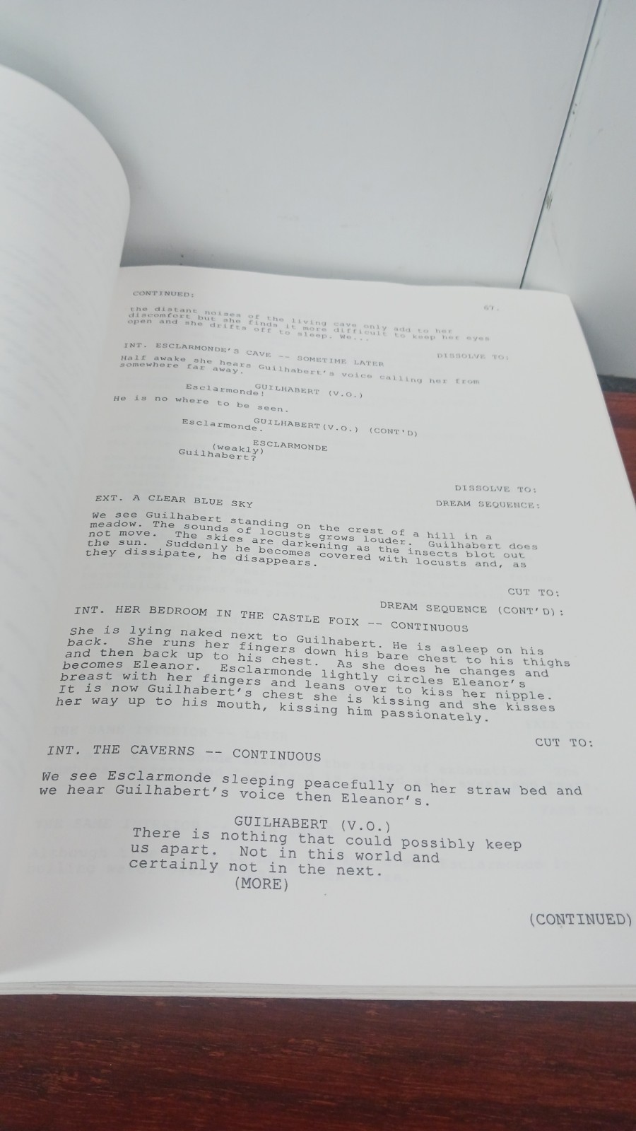 Screenplay Esclarmonde By S W Garland