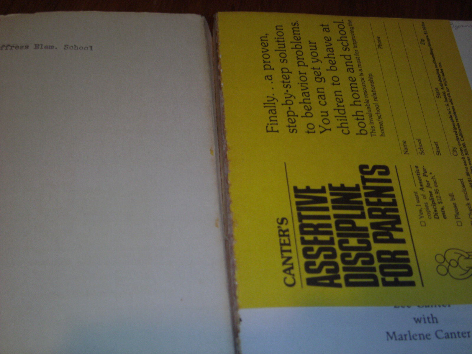 Assertive Discipline by Lee Canter (1984) Paperback