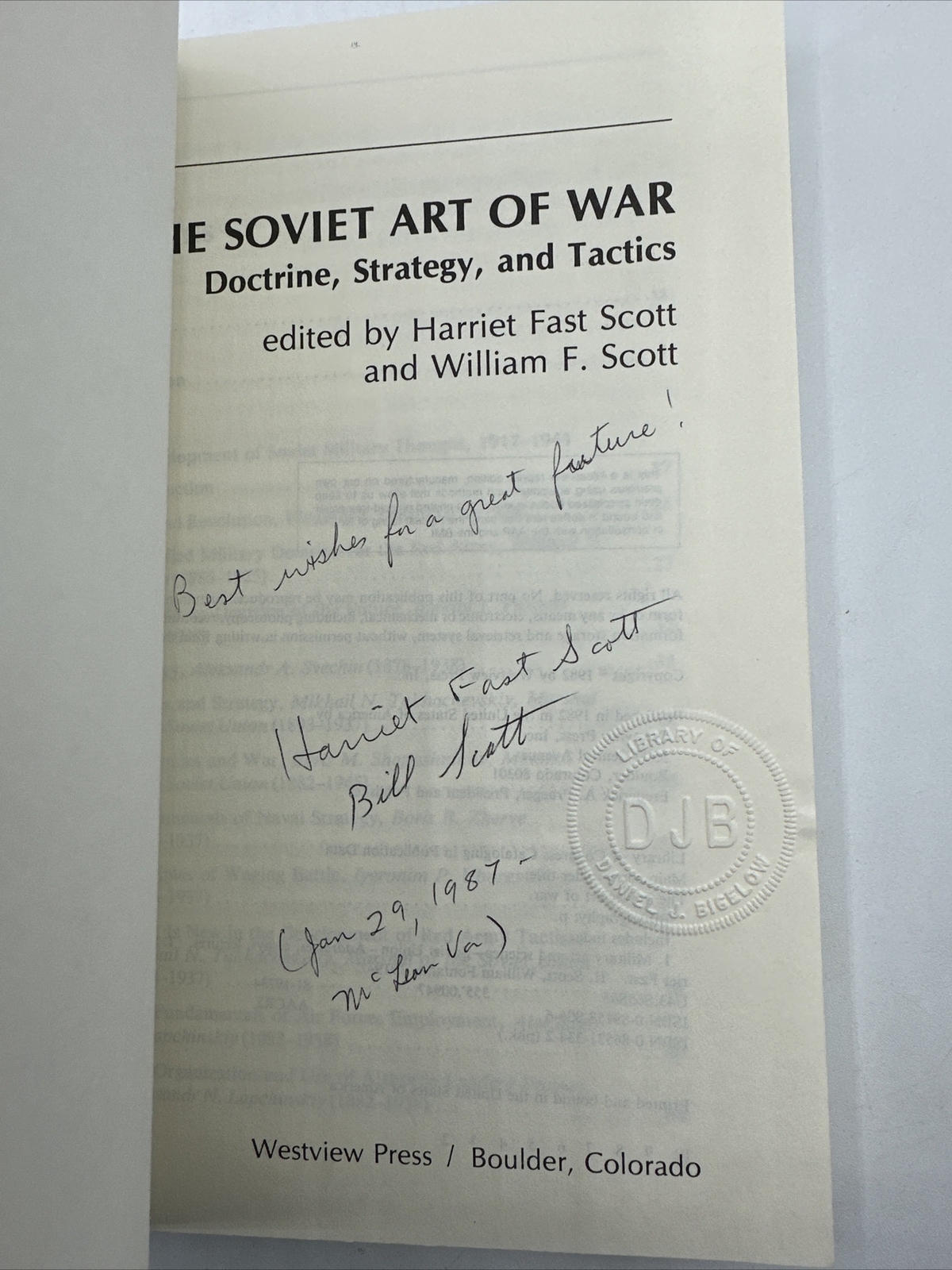 The Soviet Art Of War Signed Paperback Rare 2nd Print 1982 323 Pages
