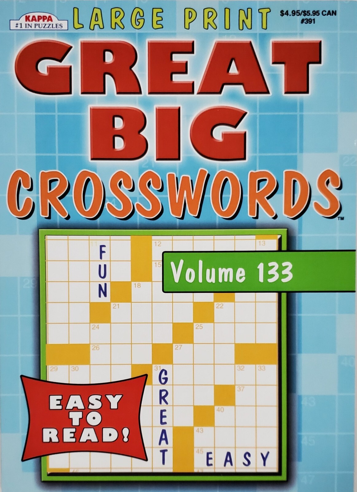 Kappa Large Print Crosswords Puzzle Books, Largest Selection of Volumes. U-PICK!
