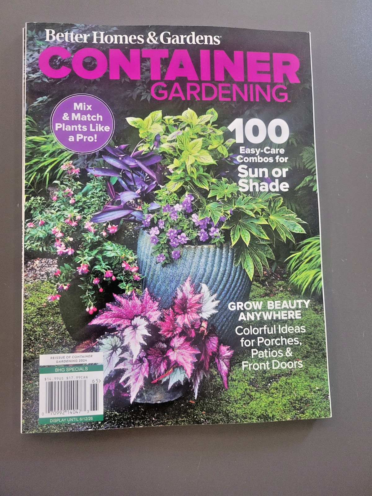 Container Gardening by BH&G – 100 Easy-Care Combos for Sun or Shade- Like A Pro