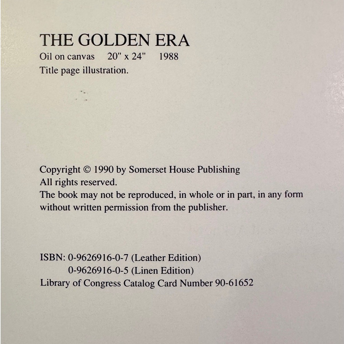 The Golden Era A Celebration of Light by G. Harvey 1990 – Signed