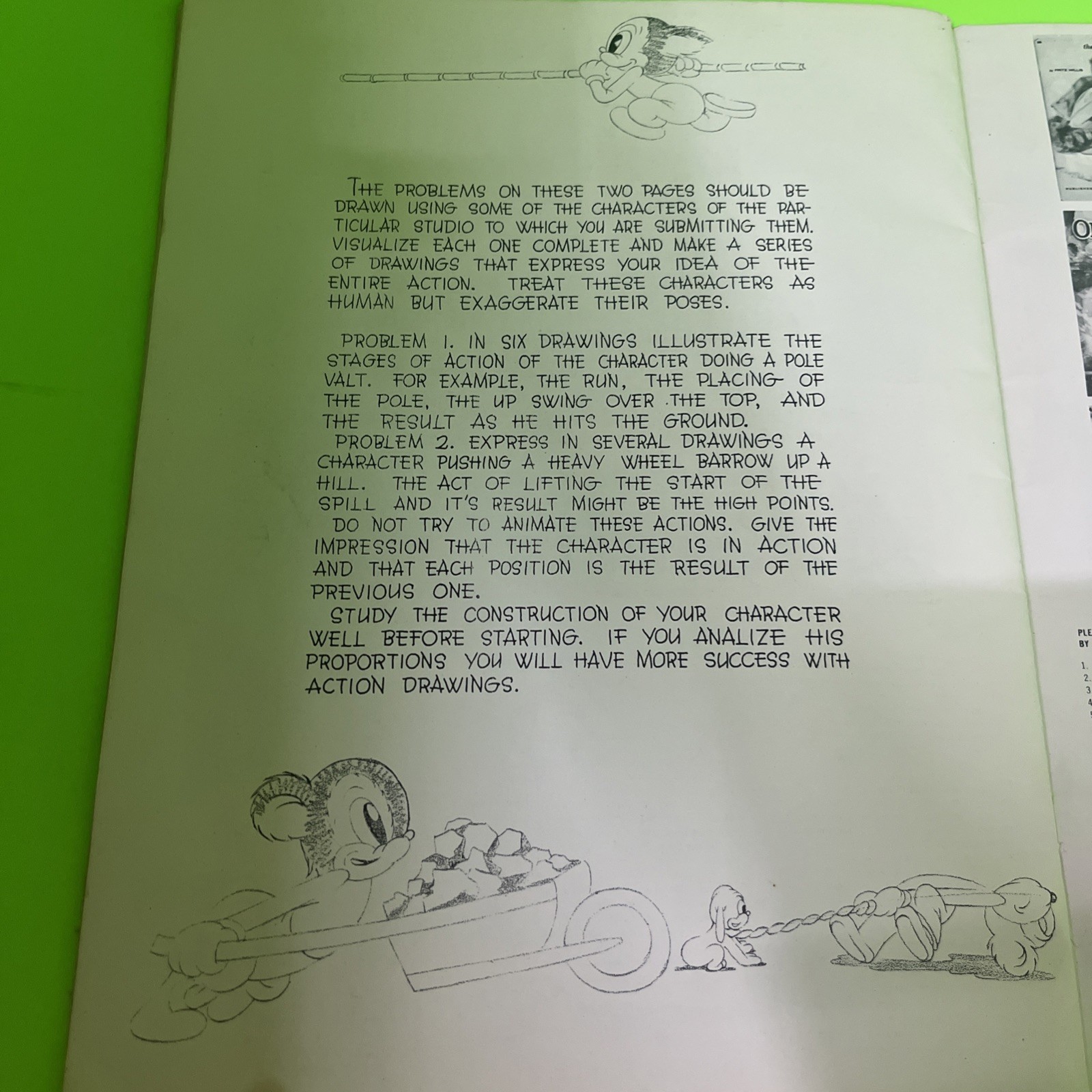 VINTAGE PRESTON BLAIR ART INSTRUCTION BOOK ANIMATED CARTOONS FOR THE BEGINNER VG