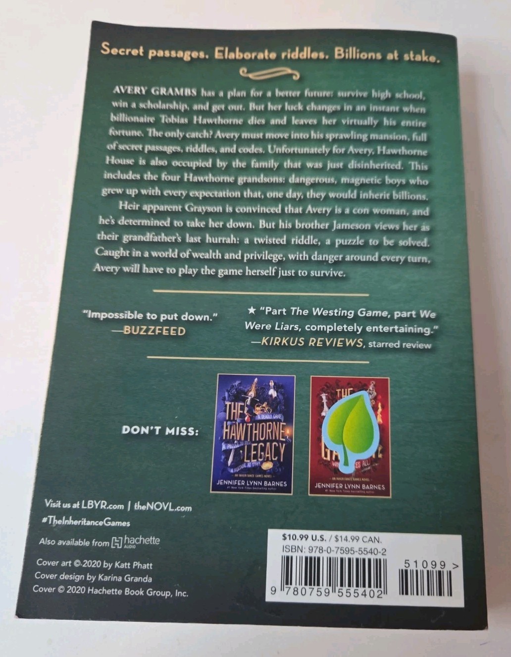 The Inheritance Games Series Paperback Book Lot of 3 Set Jennifer Lynn Barnes