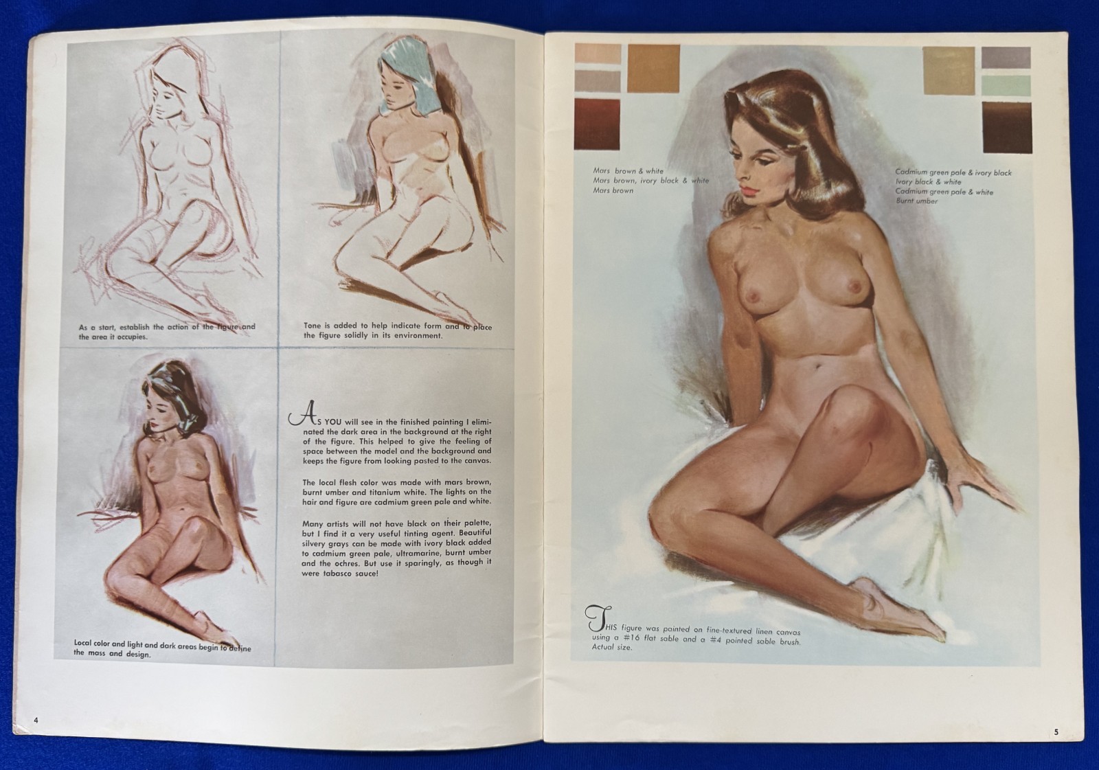 Vintage The Nude by Fritz Willis-Drawing & Painting -Walter T. Foster Art Series