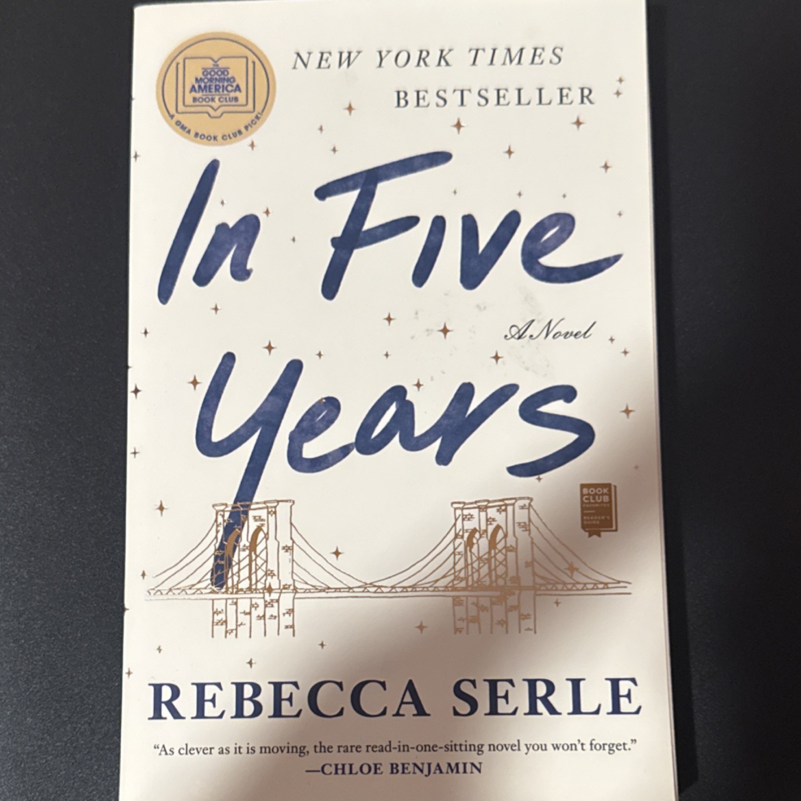 In Five Years by Rebecca Serle Trade Paperback Atria Books Love Friendship Novel