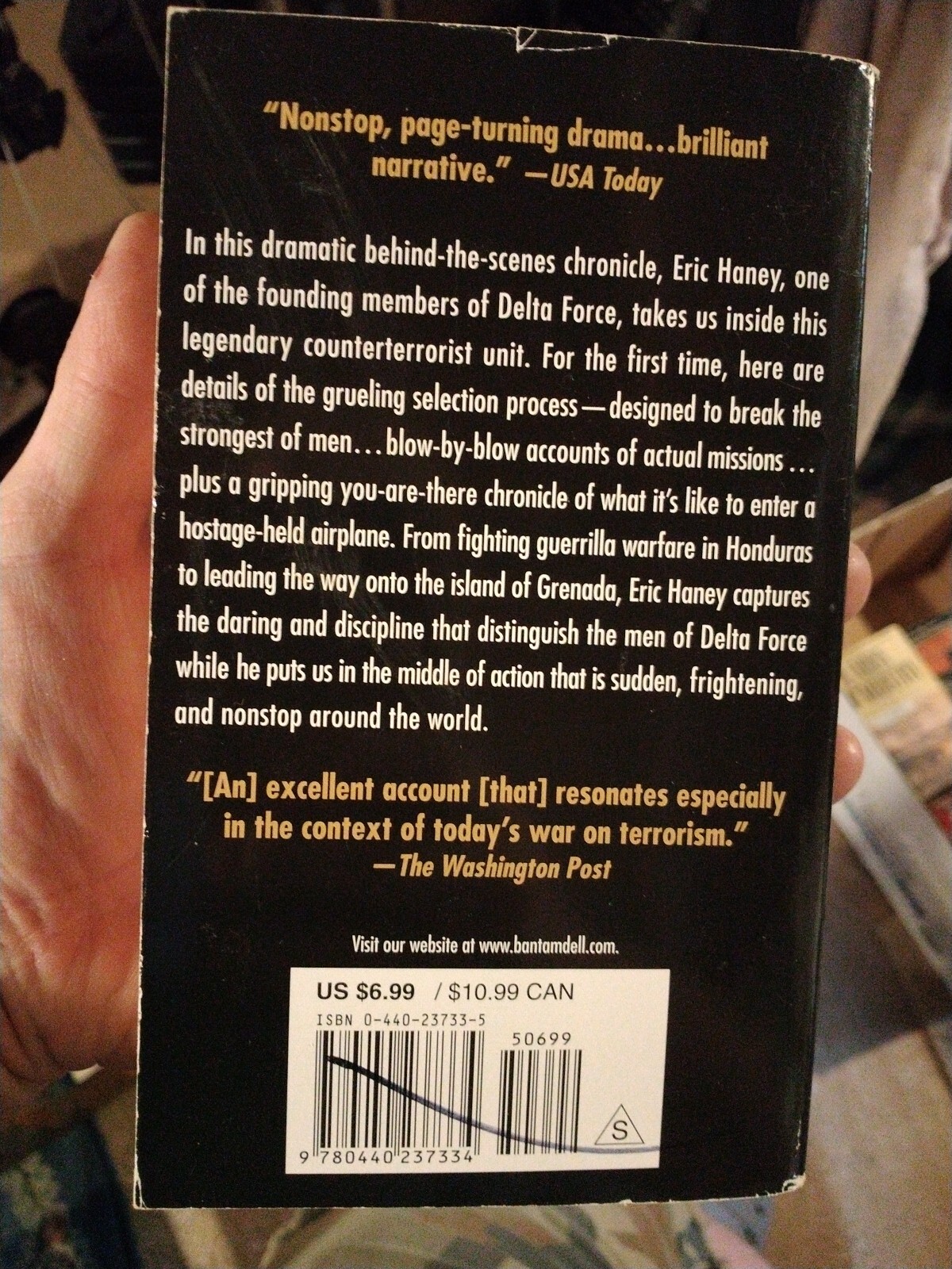 INSIDE DELTA FORCE: THE STORY OF AMERICA’S ELITE By Eric L. Haney **Excellent**
