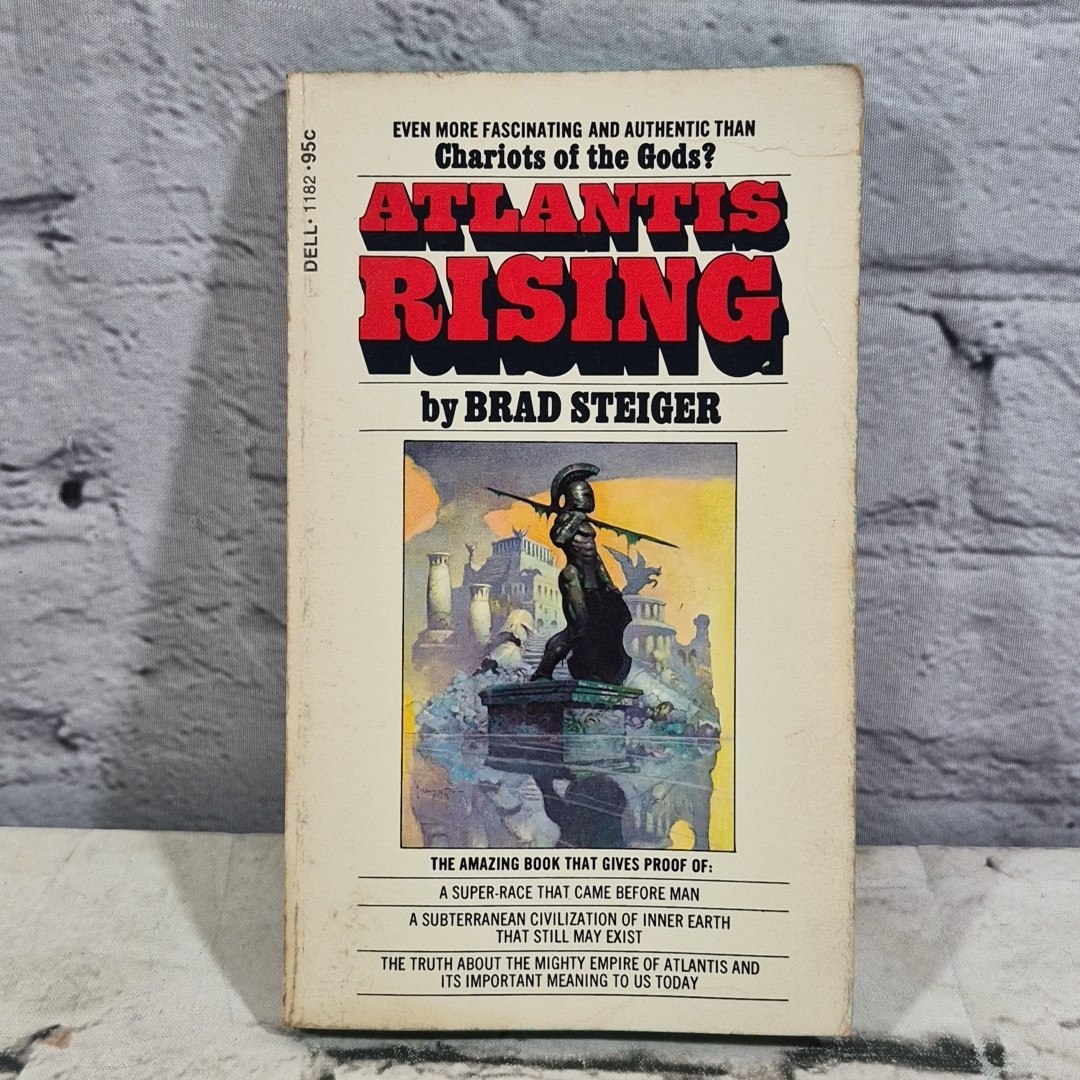 Atlantis Rising by Brad Steiger – 1973 Dell 1st Printing – Frazetta Cover – Rare