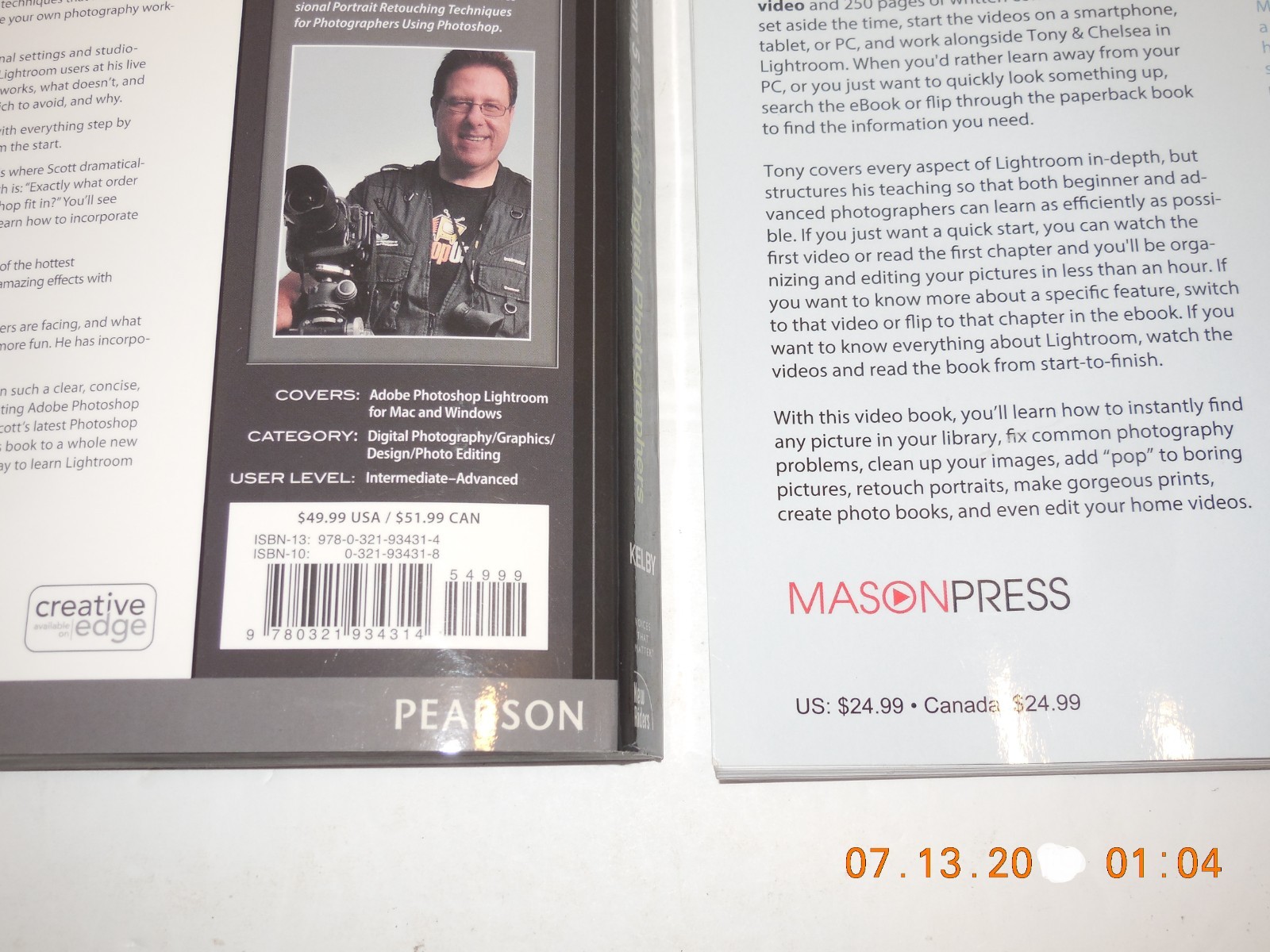Lot of 2 Photography Books Adobe Photoshop Lightroom 5 Scott Kelby Tony Northrup