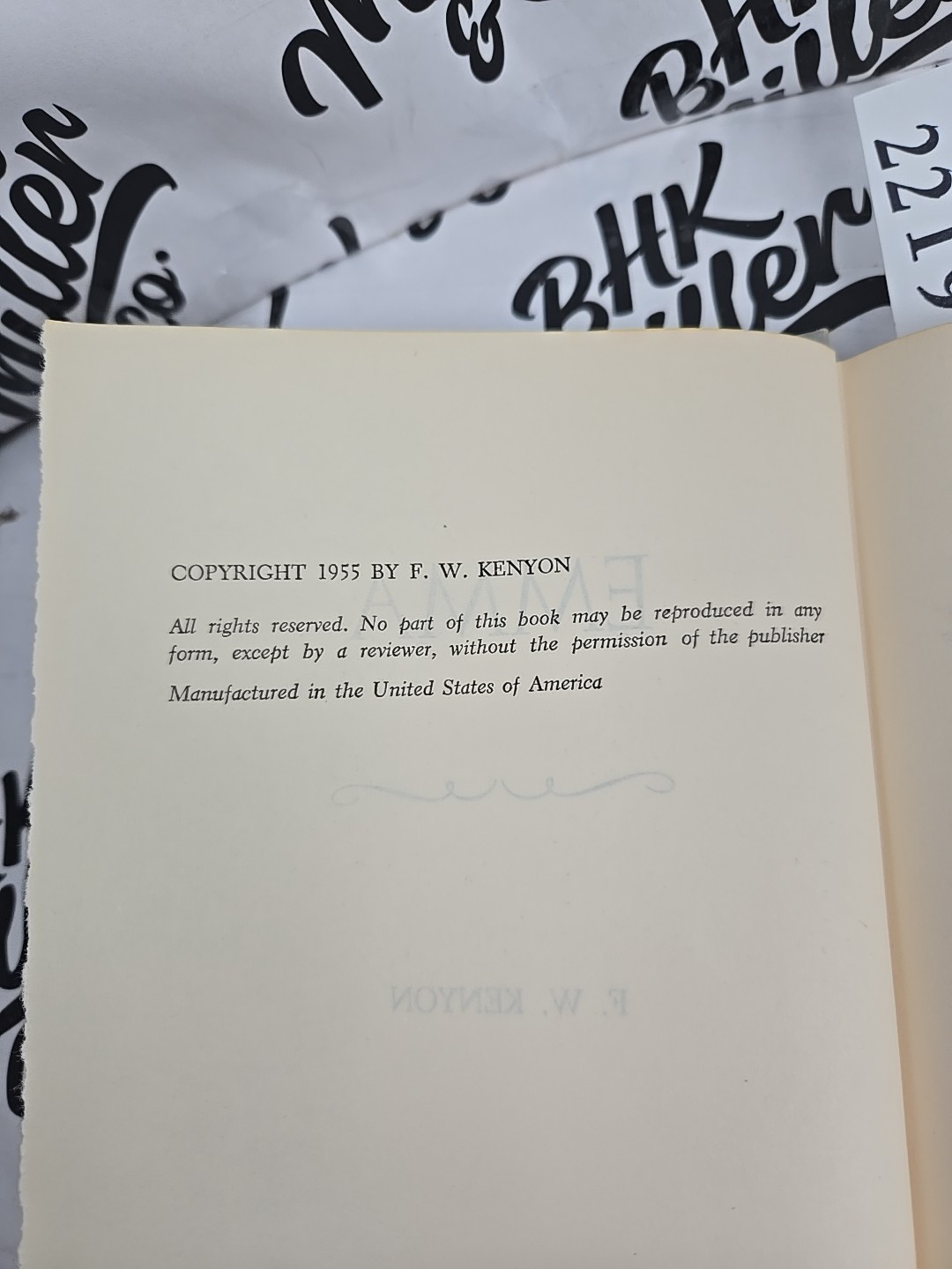 “Emma” By F.W. Kenyon, 1955 Thomas Y. Crowell Book Club Editon HC