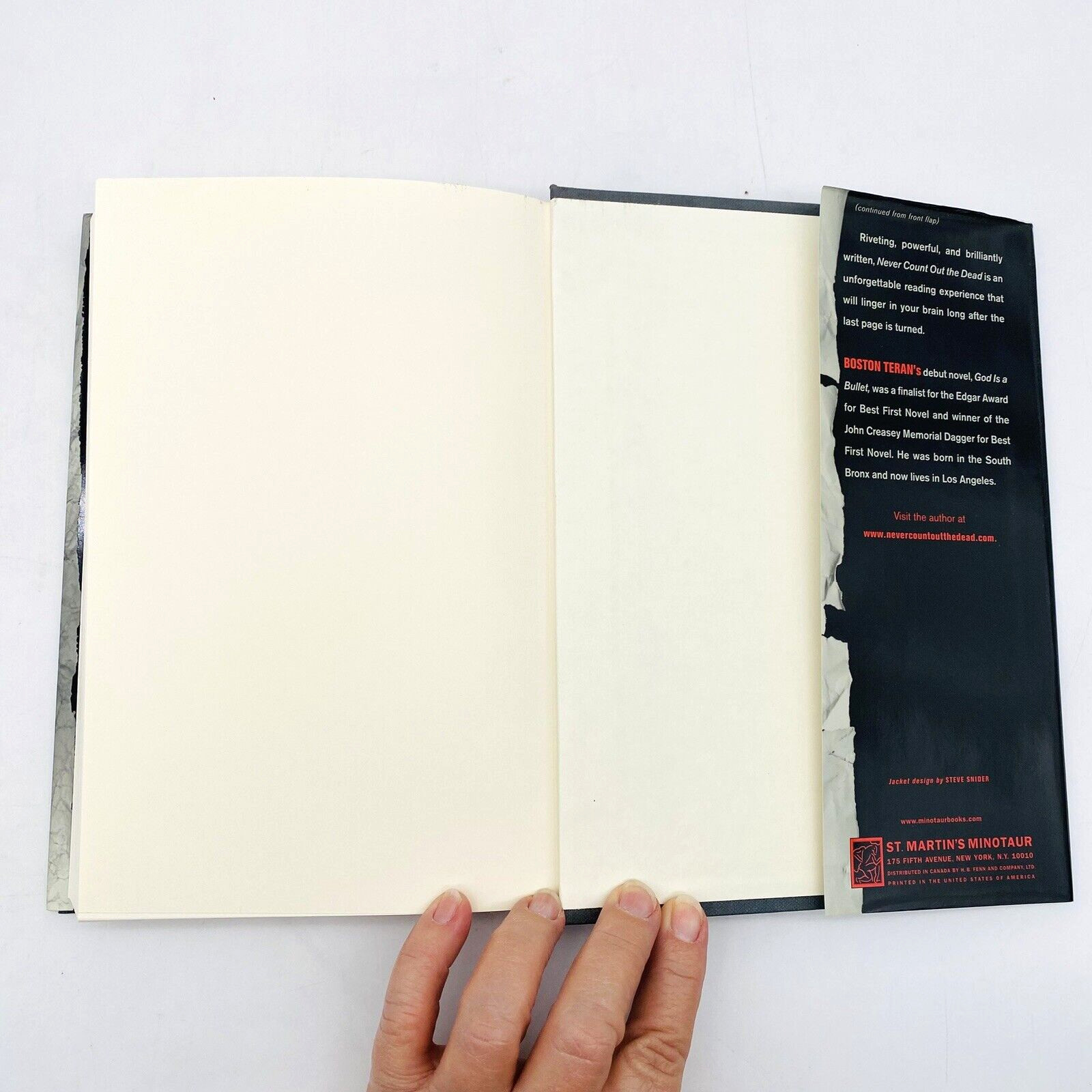 SIGNED Never Count Out the Dead Boston Teran 1st 1st Hardcover Dust Jacket