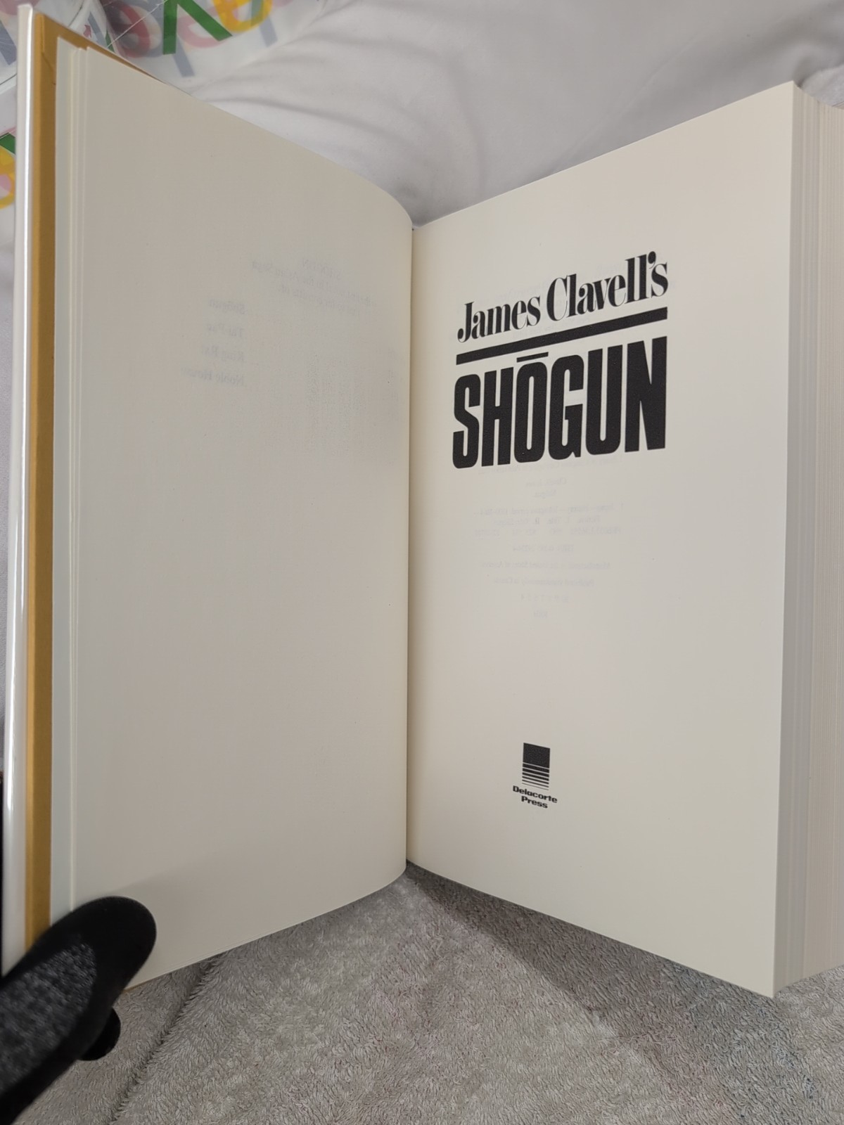 SHOGUN James Clavell (1983) Delacorte 1st Ed 4th Print FULL SIZE + Custom Mylar!