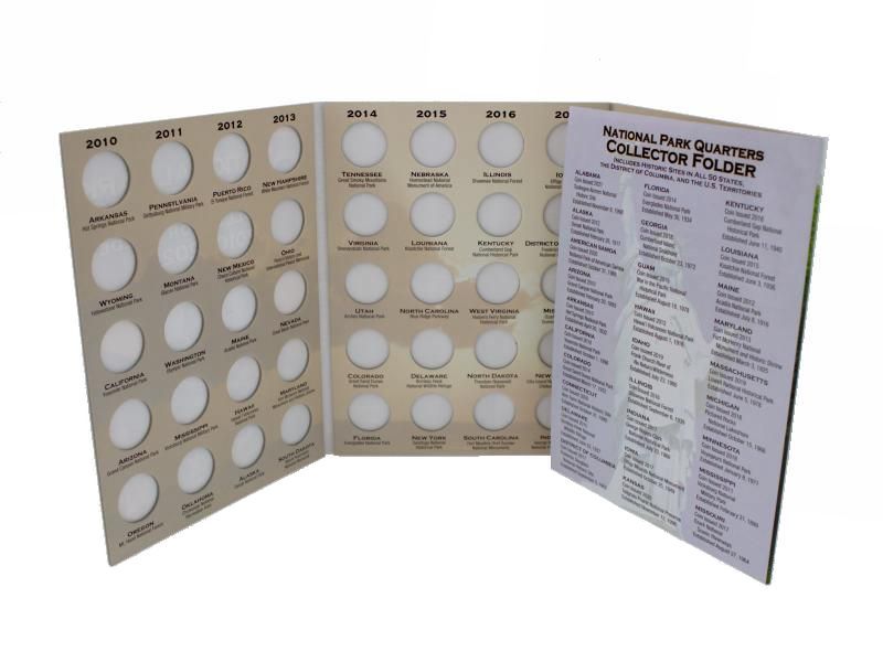 National Park Quarter Collectors 2010-2021 Coin Folder by Whitman