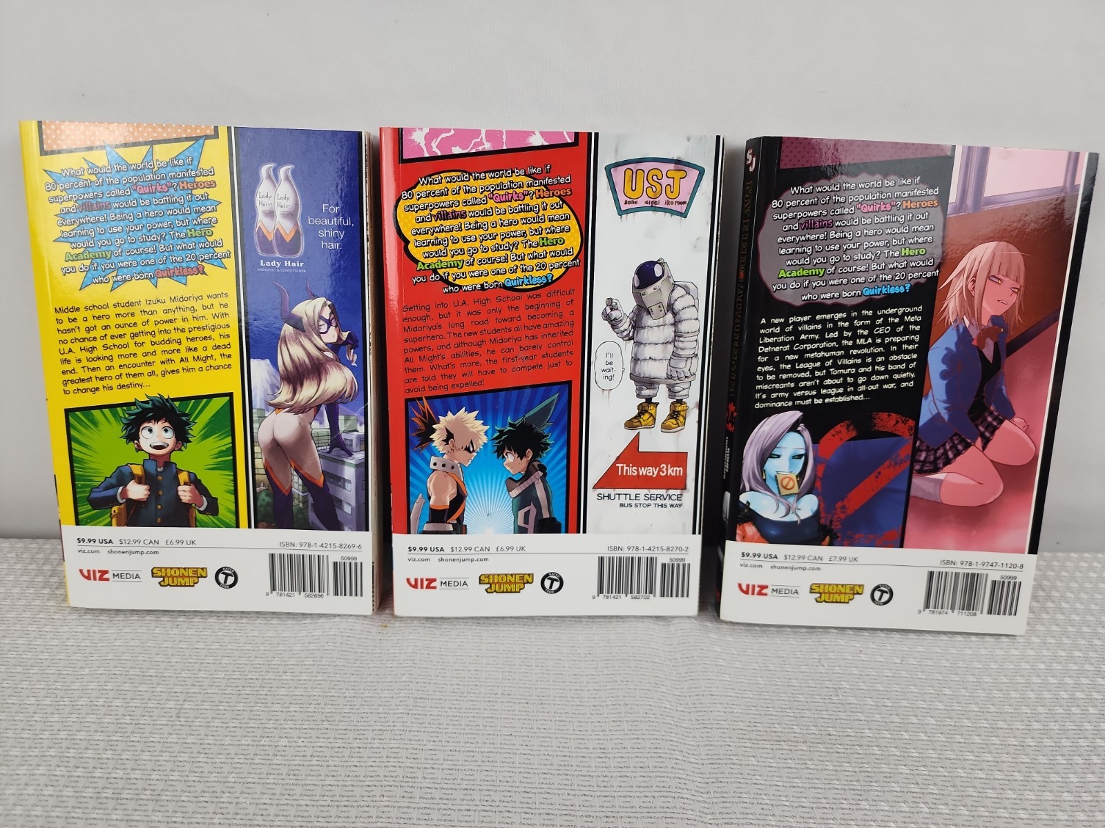 My Hero Academia Manga Lot Of 3 Books Volumes 1,2,24 Viz Media Paperback