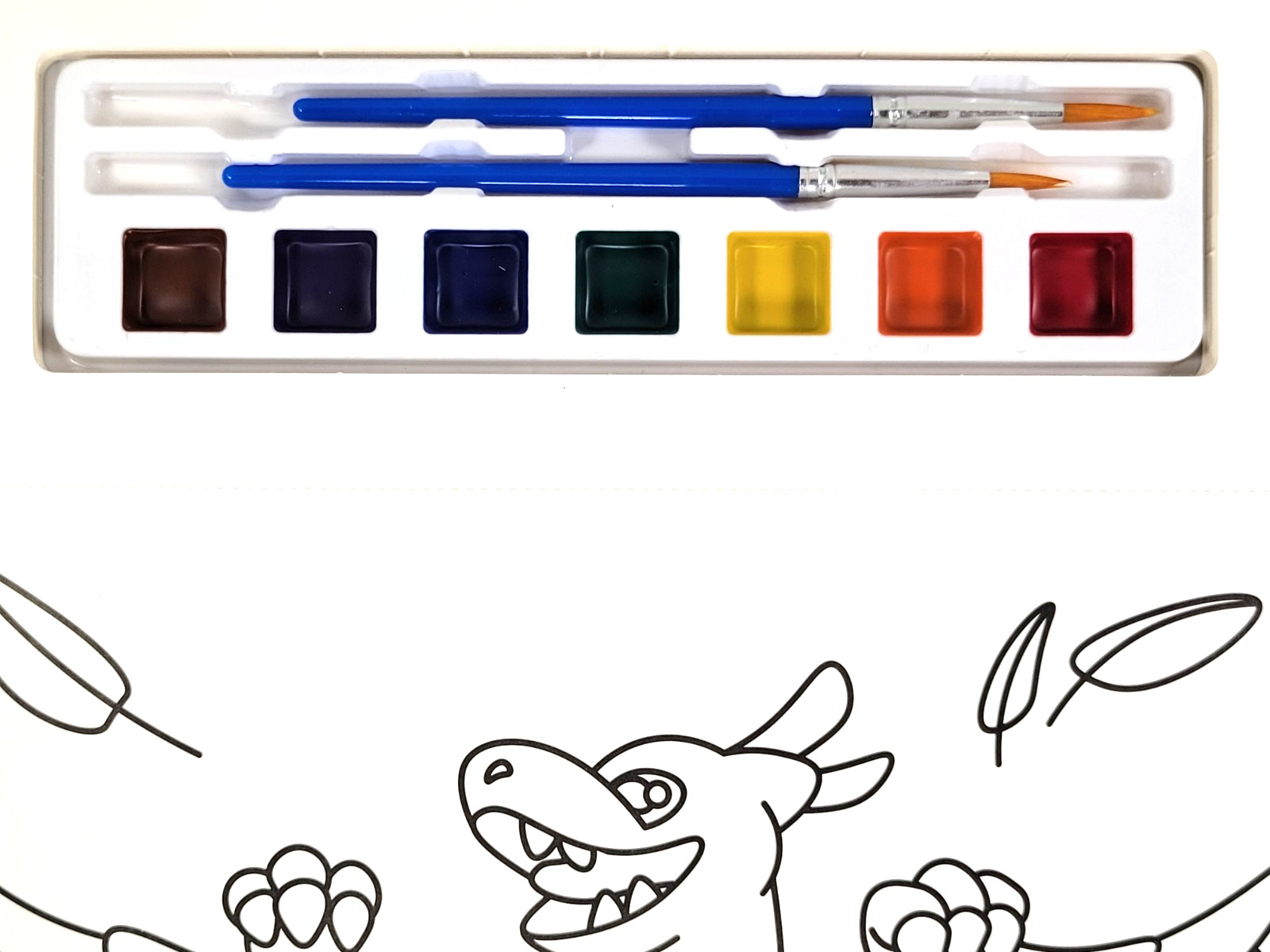 DINOSAUR WATERCOLOR POSTCARD BOOK Dinosaur World Coloring Book – 20 Pages