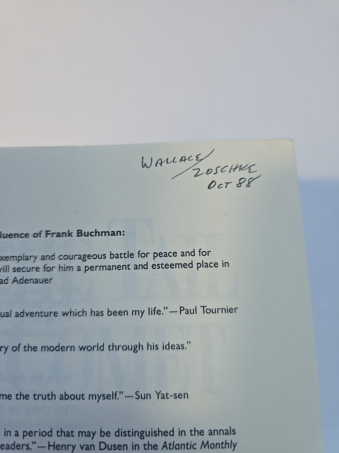 On the Tail of a Comet : The Life of Frank Buchman by Garth Lean (1988, Trade…