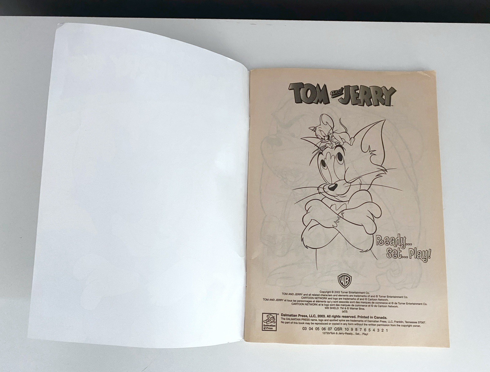 Tom and Jerry Coloring Book, Ready…Set…Play! Dalmatian Press – New