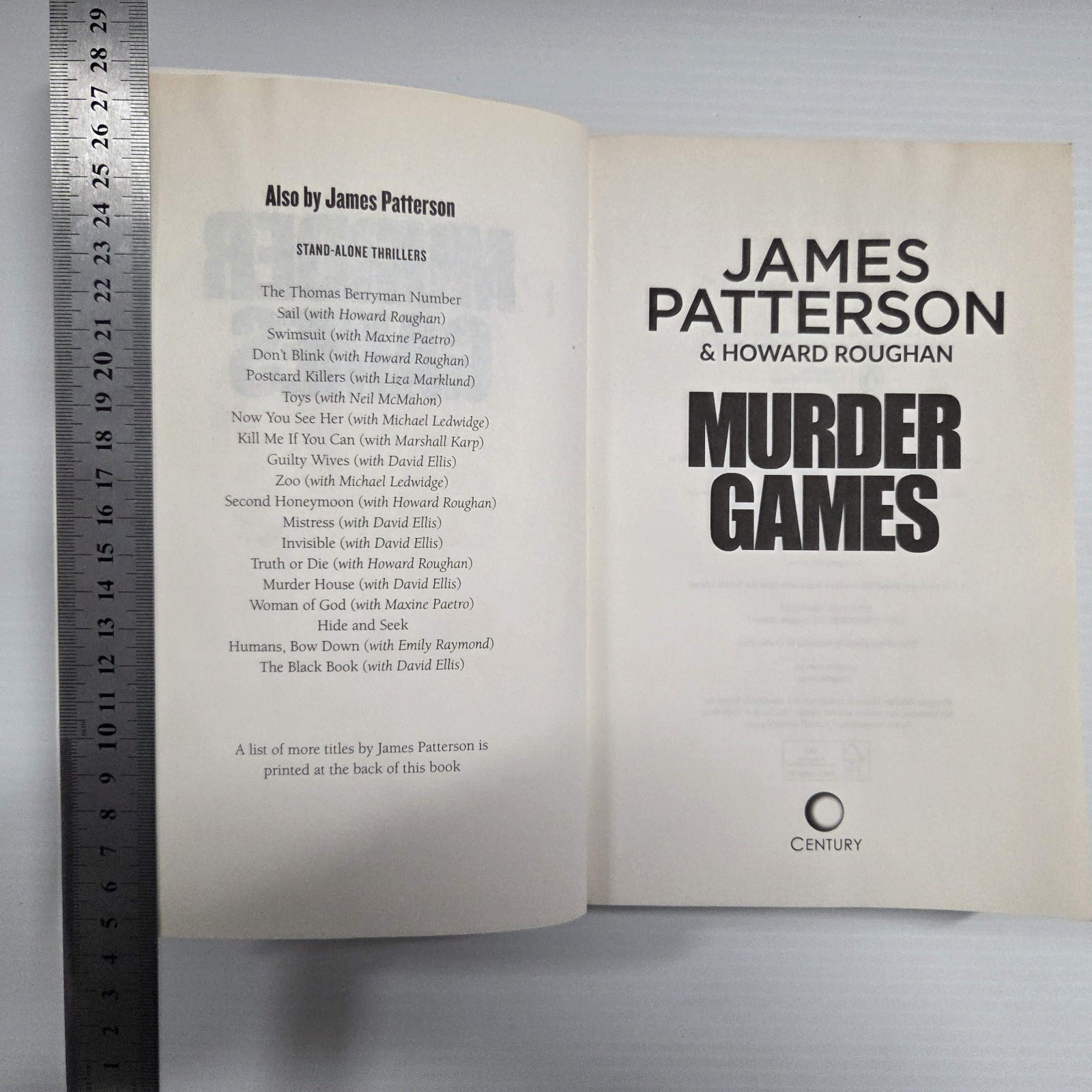 Murder Games by James Patterson Large Paperback Crime Suspense Mystery Thriller