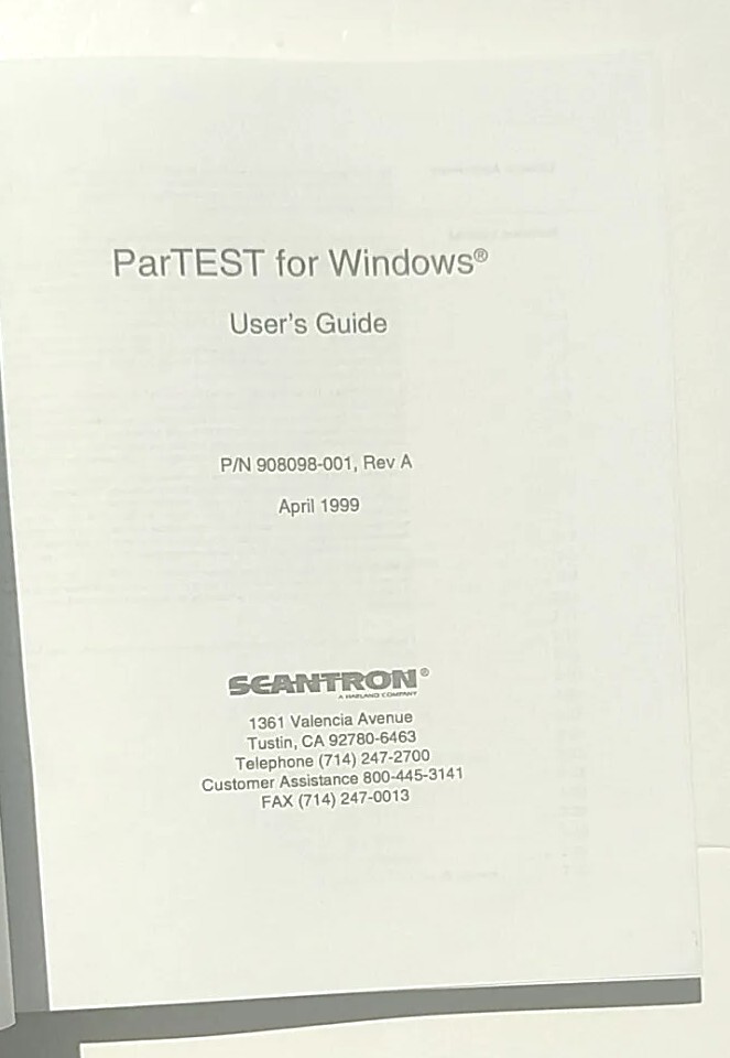Users Guide ParTEST For Windows Item Banking & Test Generation Paperback Book
