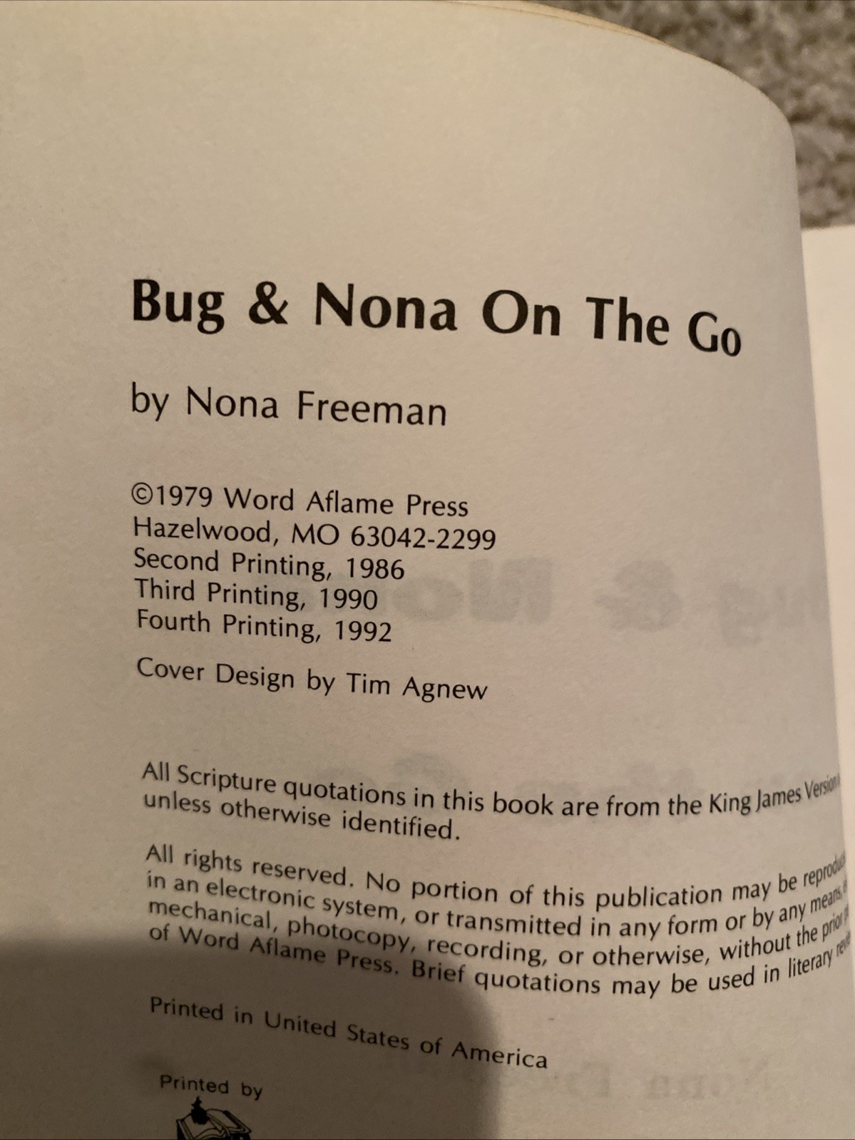 Pentecostal Bug and Nona on the Go Freeman 1992 Paperback Word Aflame Press