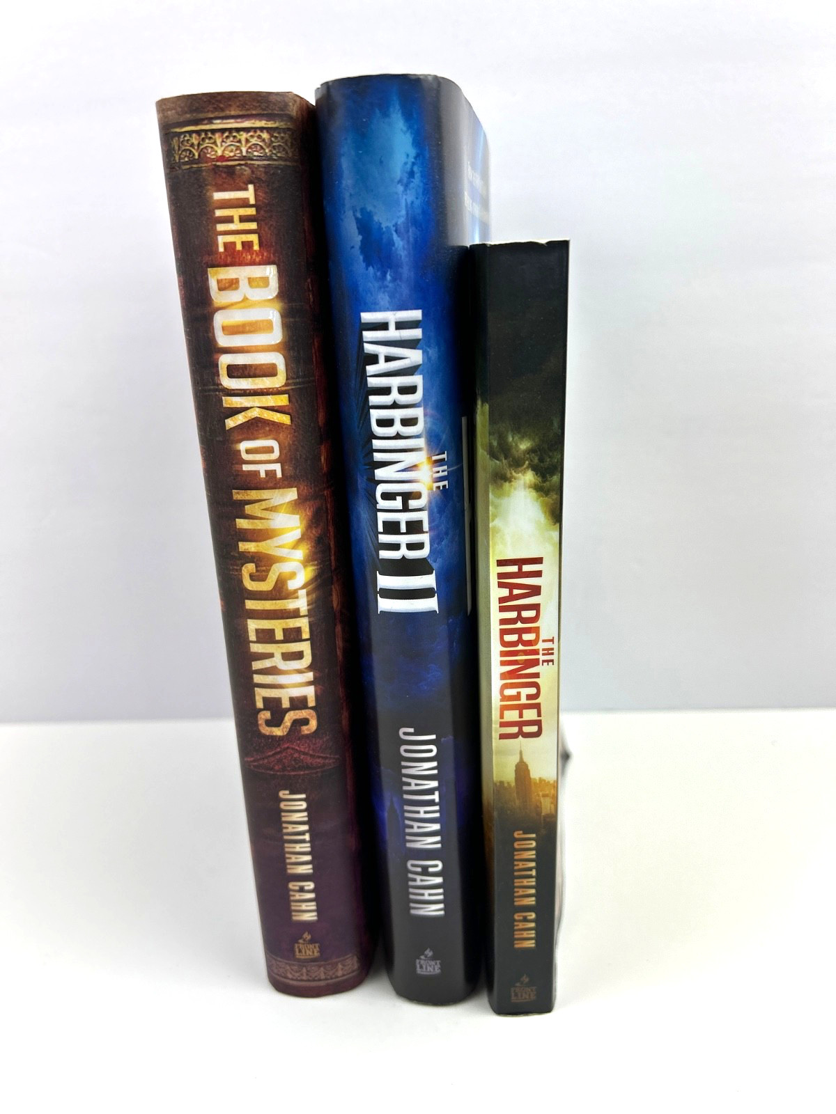 Lot of 3 Jonathan Cahn Books The Harbinger I and II and Book of Mysteries