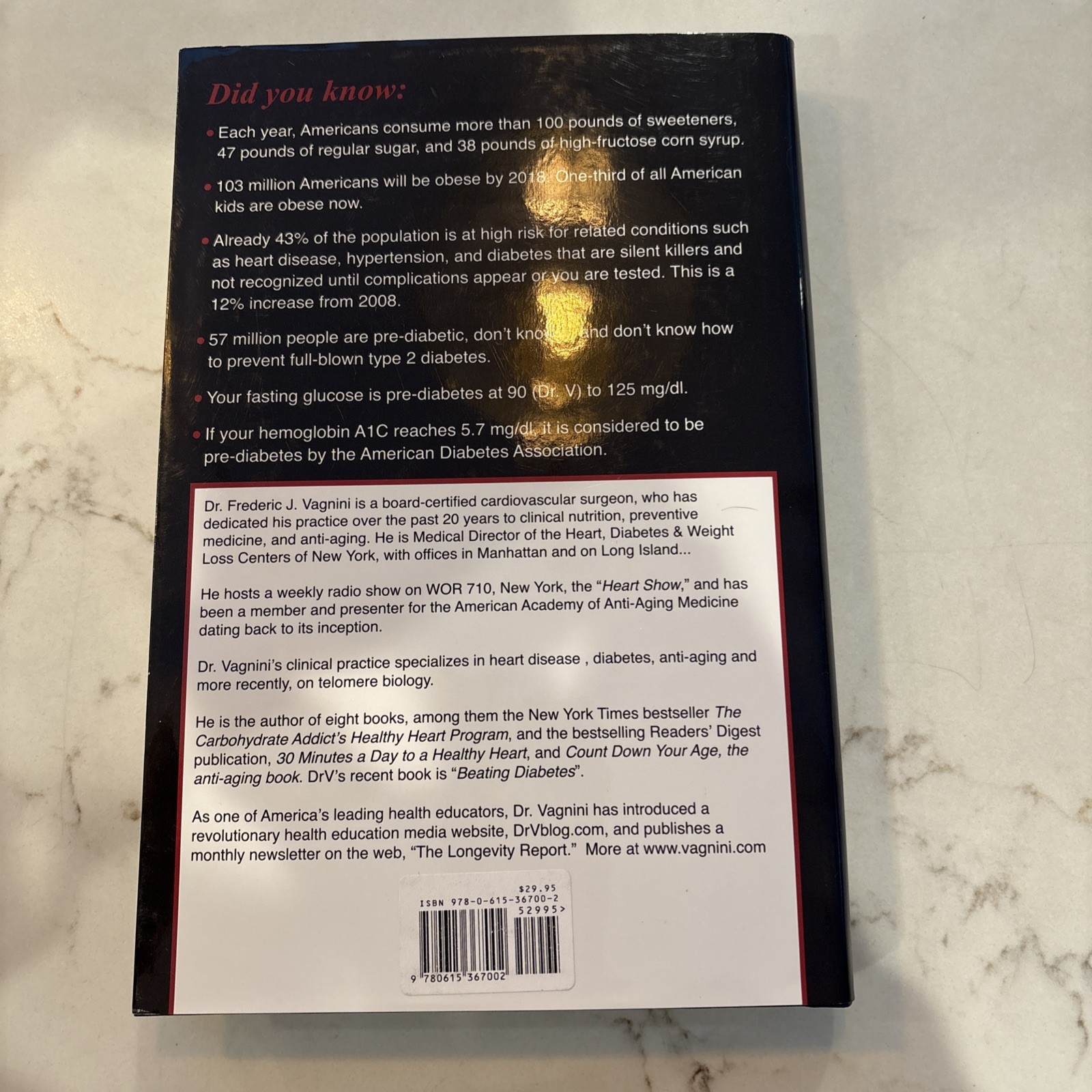 Longevity Solutions: Breaking the Glycation Connection HC DJ by F. J. Vagnini MD