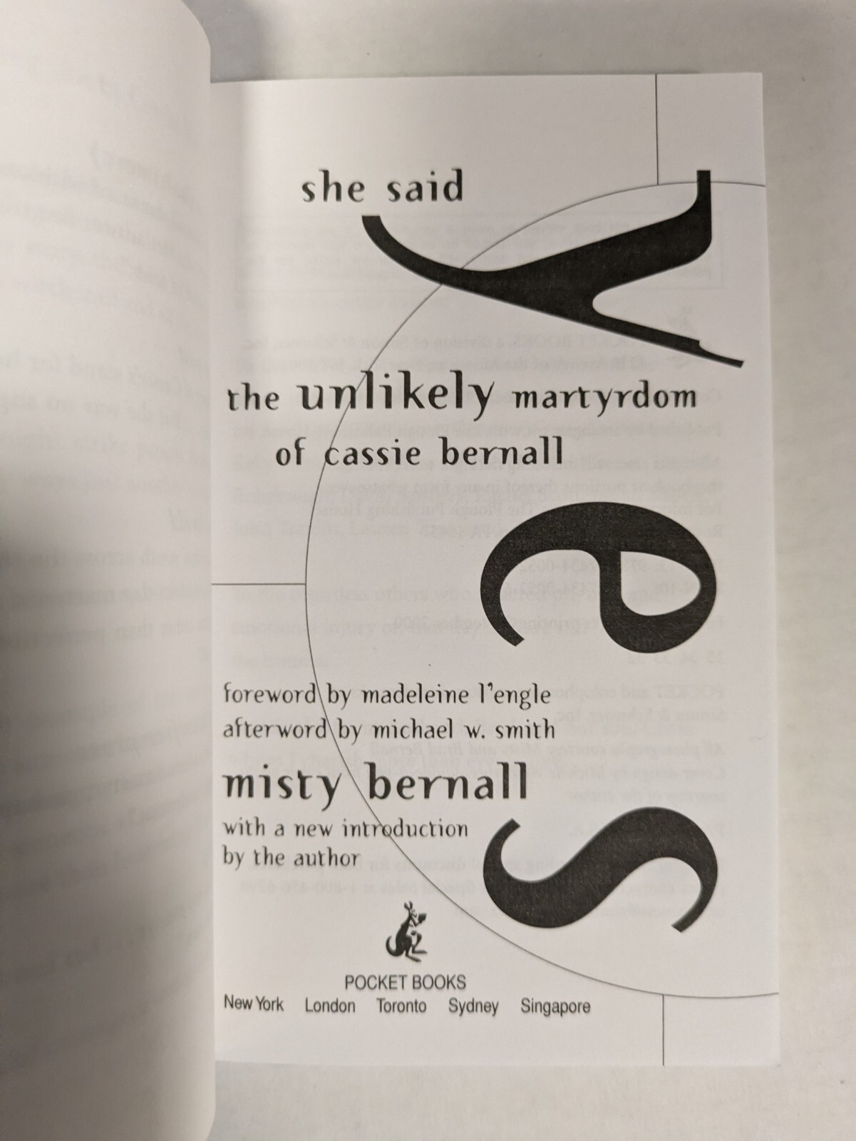 She Said Yes Misty Bernall Cassie Bernall Columbine Biography Book Mass Market