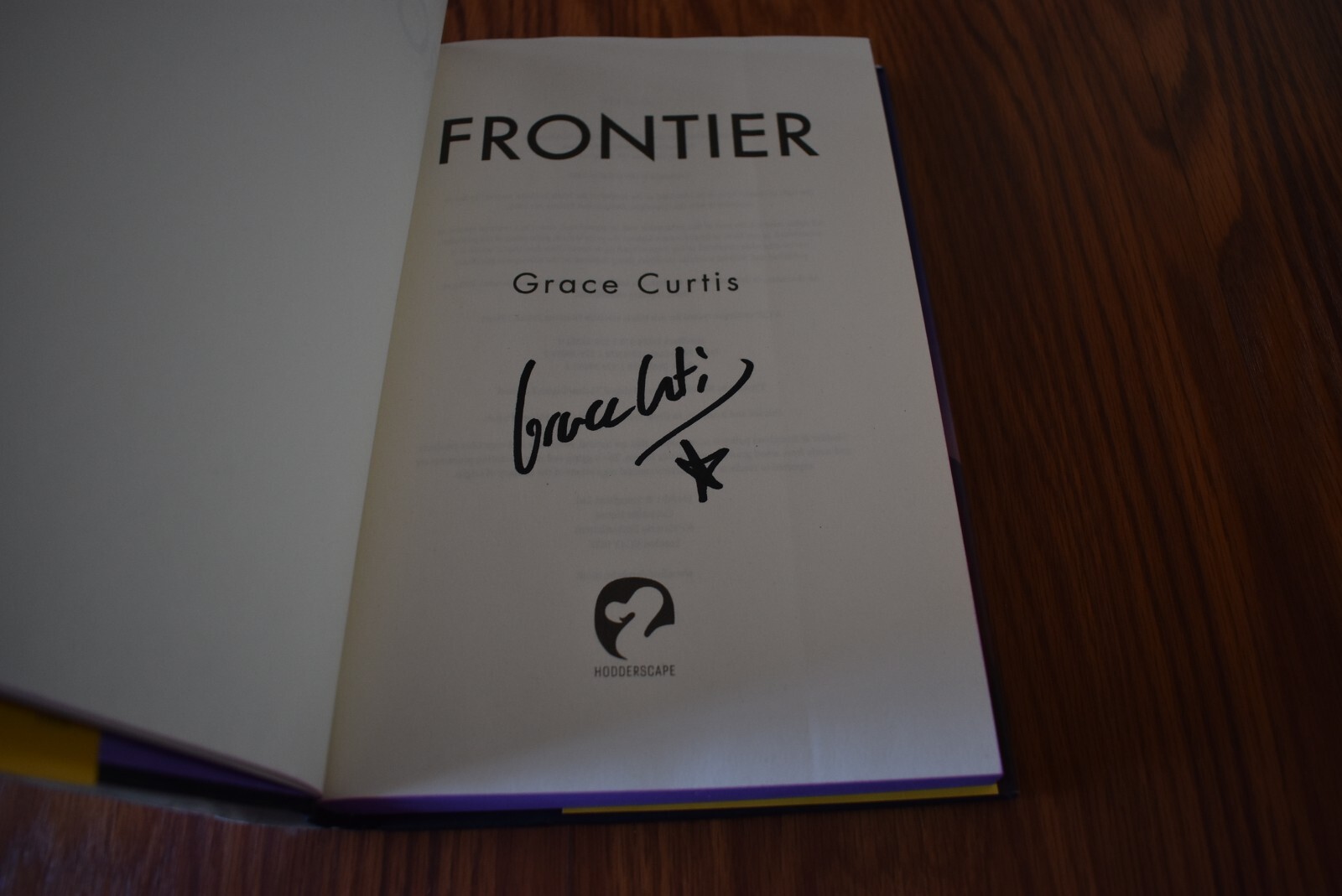 Frontier by Grace Curtis – Exclusive Signed Edition – Hardcover
