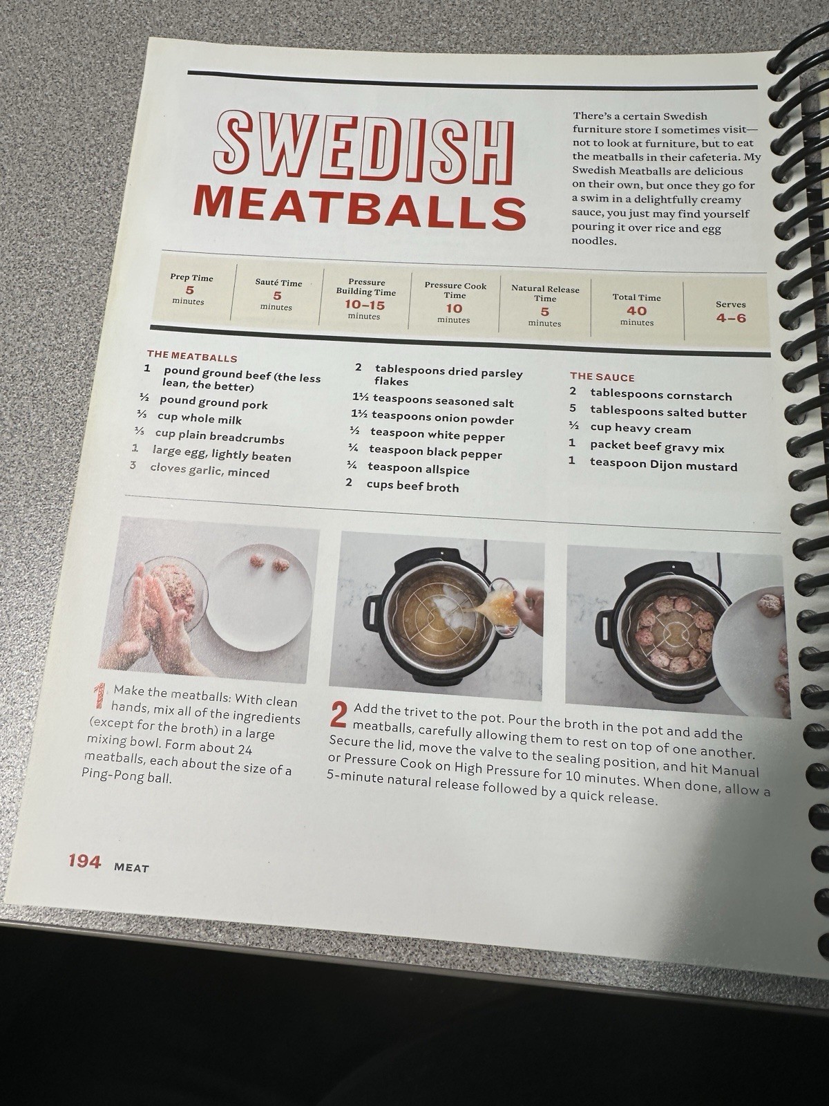 Step By Step Instant Pot Cookbook Spiral Bound Yummy Easy Recipes Very Good Cond
