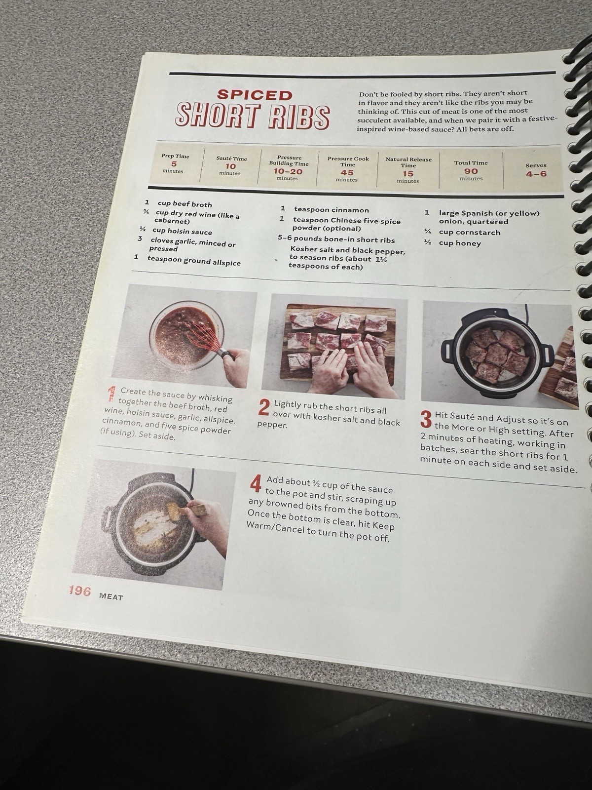 Step By Step Instant Pot Cookbook Spiral Bound Yummy Easy Recipes Very Good Cond