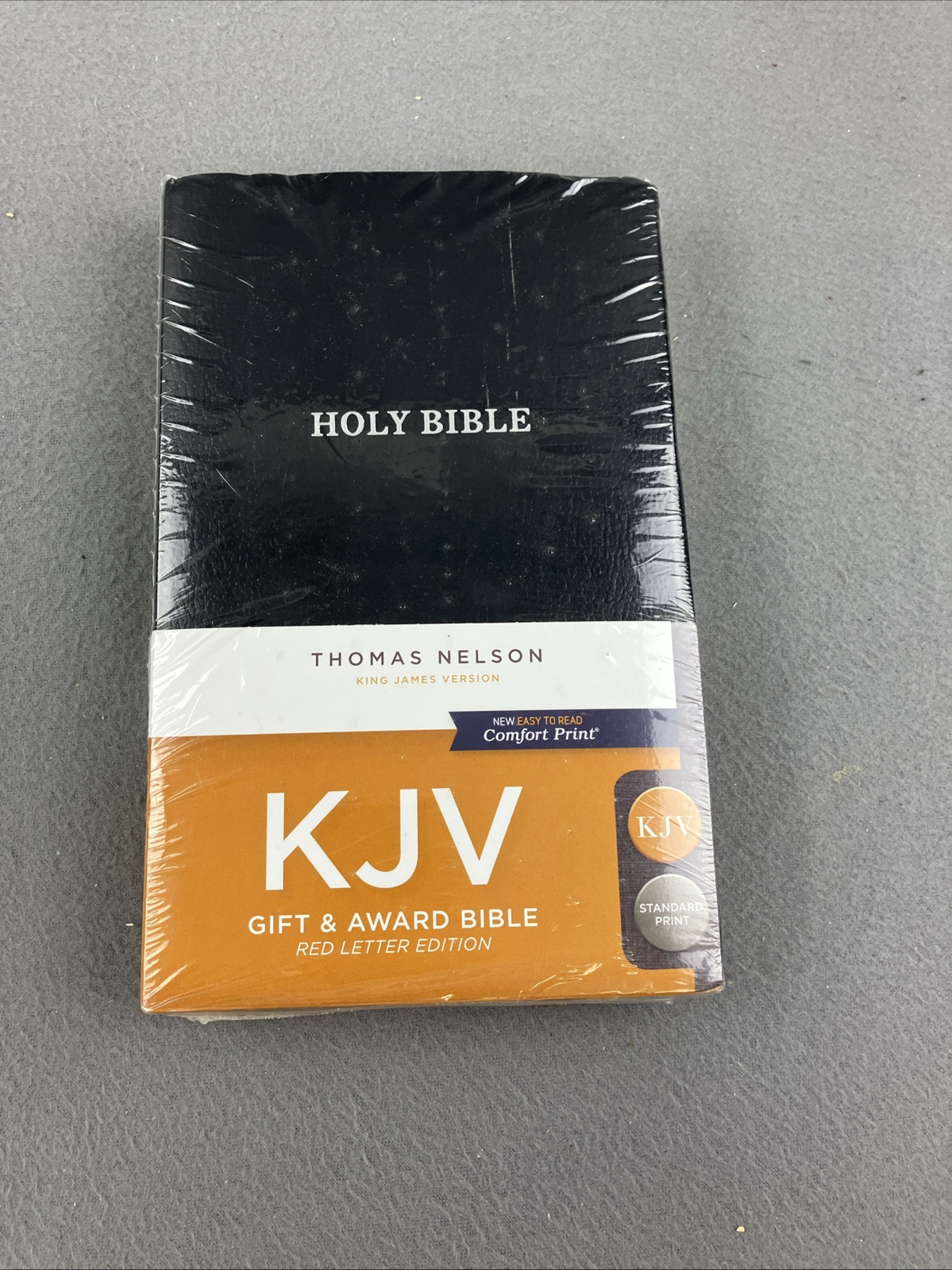 KJV Holy Bible: Gift and Award, Black Leather-Look, Red Letter, Comf (Paperback)