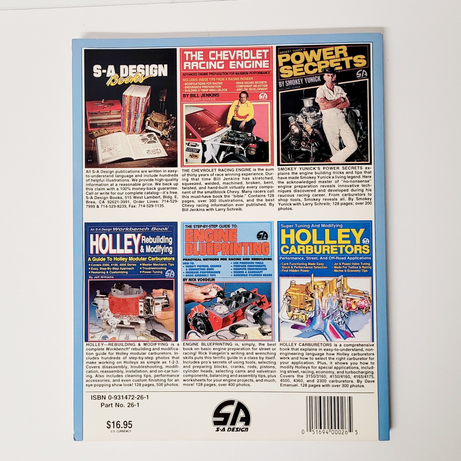 How to Build the SMALLBLOCK CHEVROLET An S-A Design Workbench Book 1993