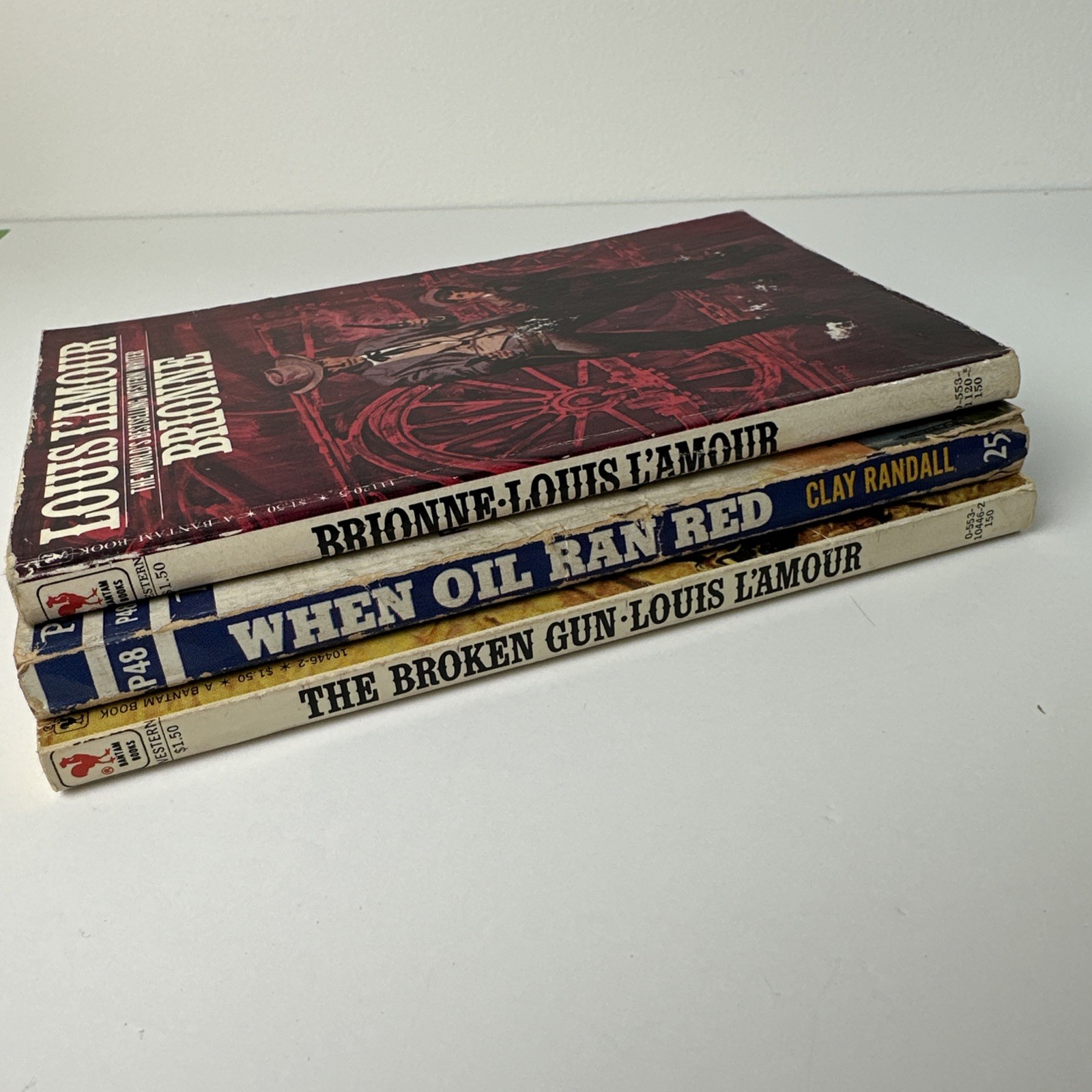 Lot of 3 Vintage Western Paperbacks Louis L’Amour & 1953 Clay Randall Pennant