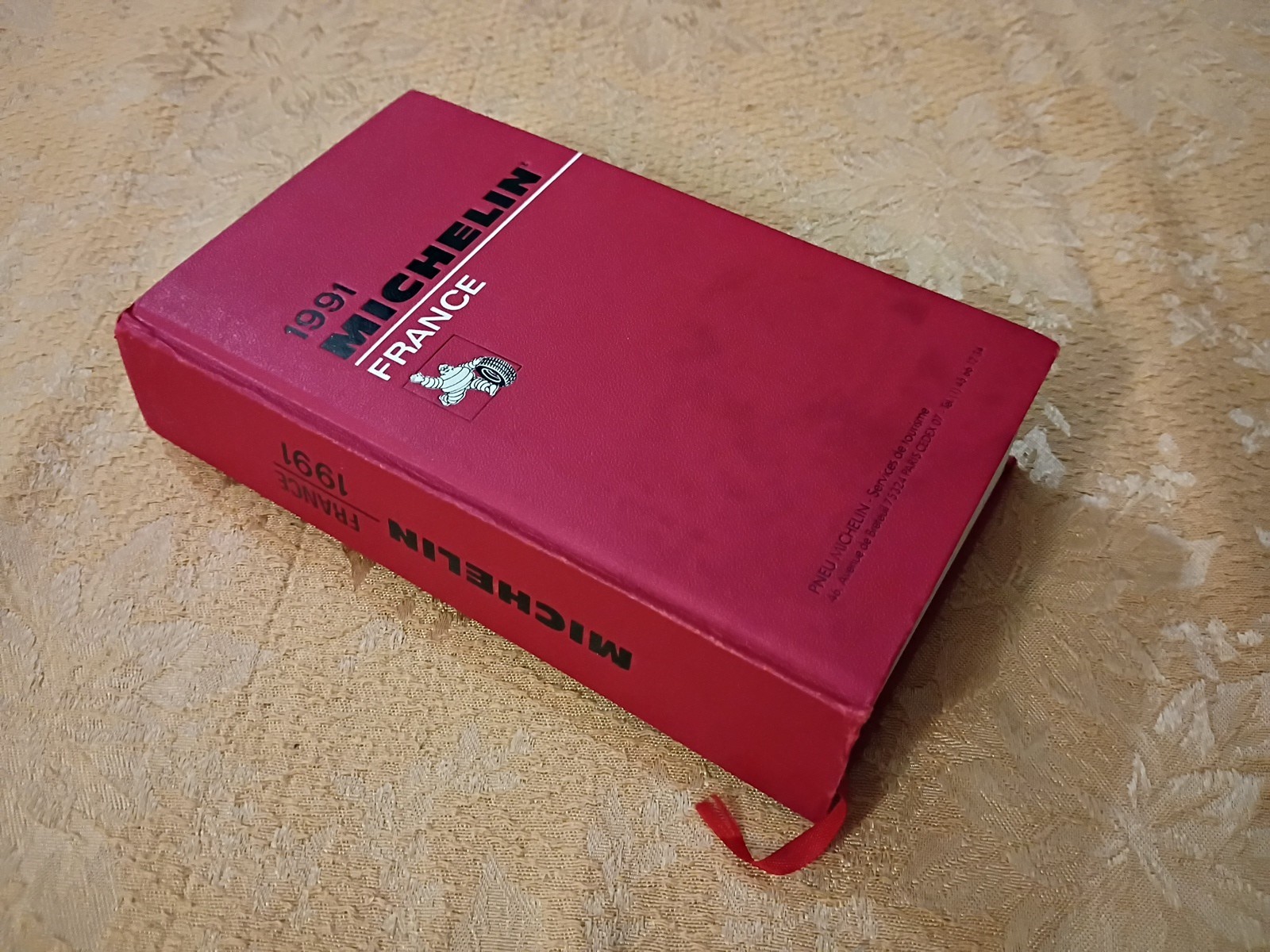 1991 Michelin Guide France Red Hardcover Hotel Restaurant Travel Guide ~ French