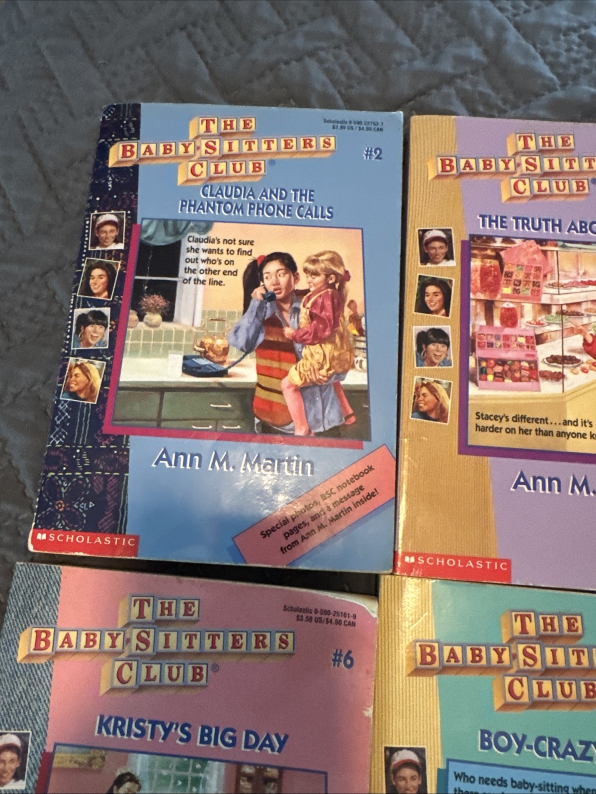 Lot Of 10 The Babysitter’s Club Ann M. Martin Chapter Books 2-6, 8-11 And #14