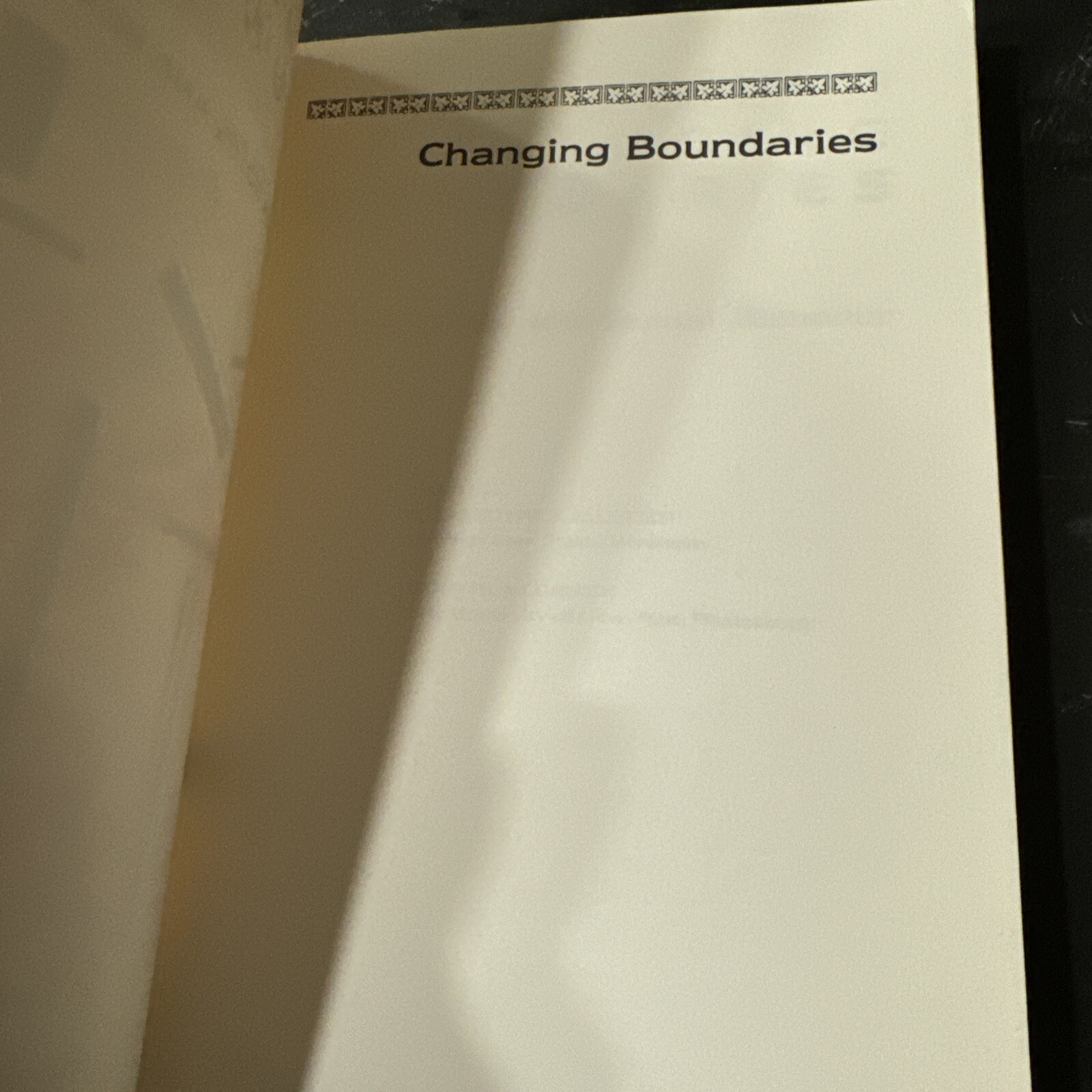 CHANGING BOUNDARIES: GENDER ROLES AND SEXUAL BEHAVIOR Allgeier McCormick