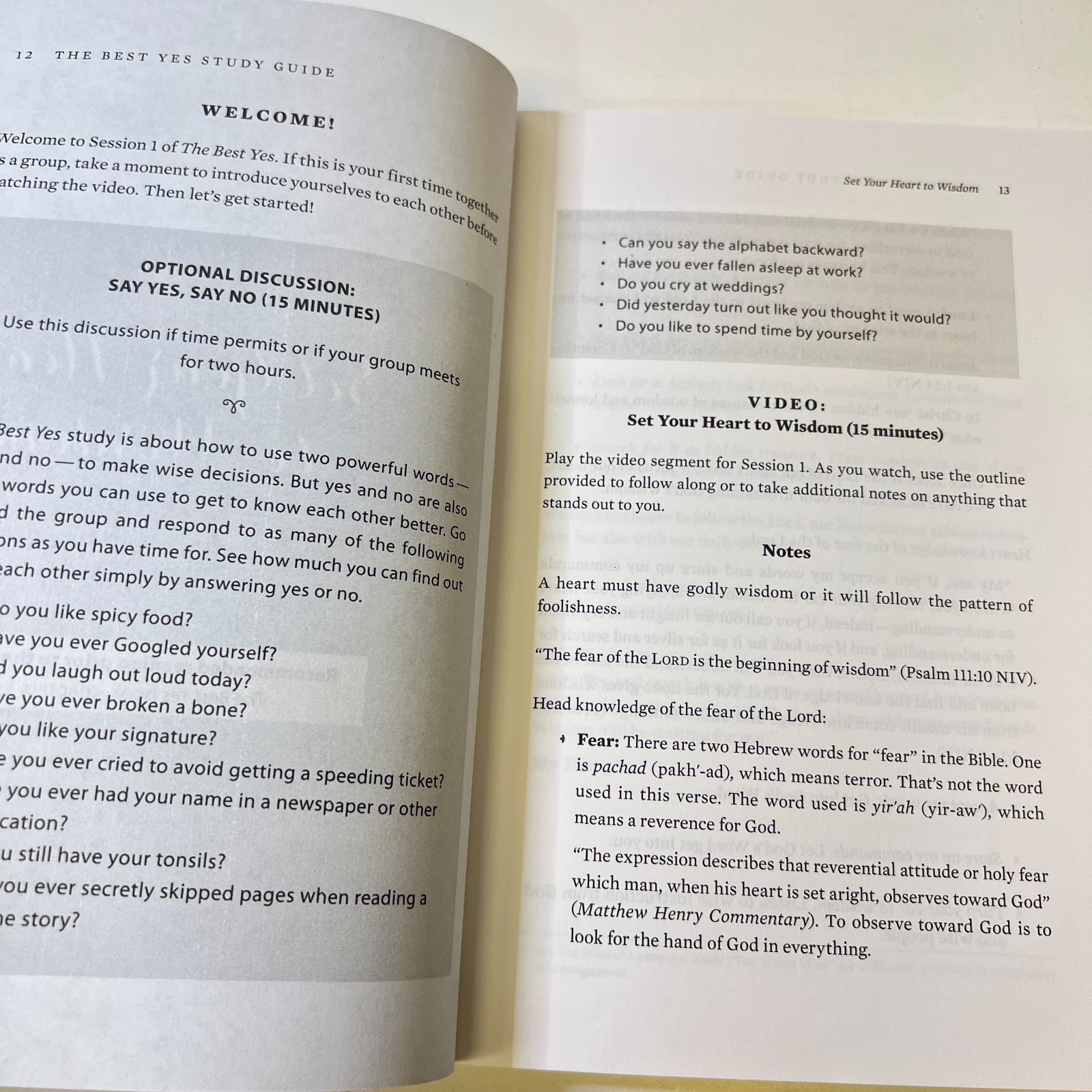 The Best Yes Study Guide: Making Wise Decisions in the Midst of Endless