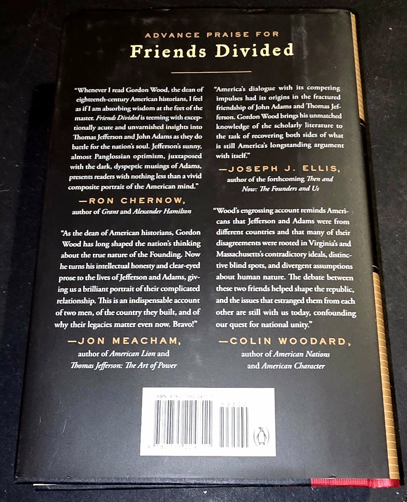 Friends Divided : John Adams and Thomas Jefferson by Gordon S. Wood (2018,…