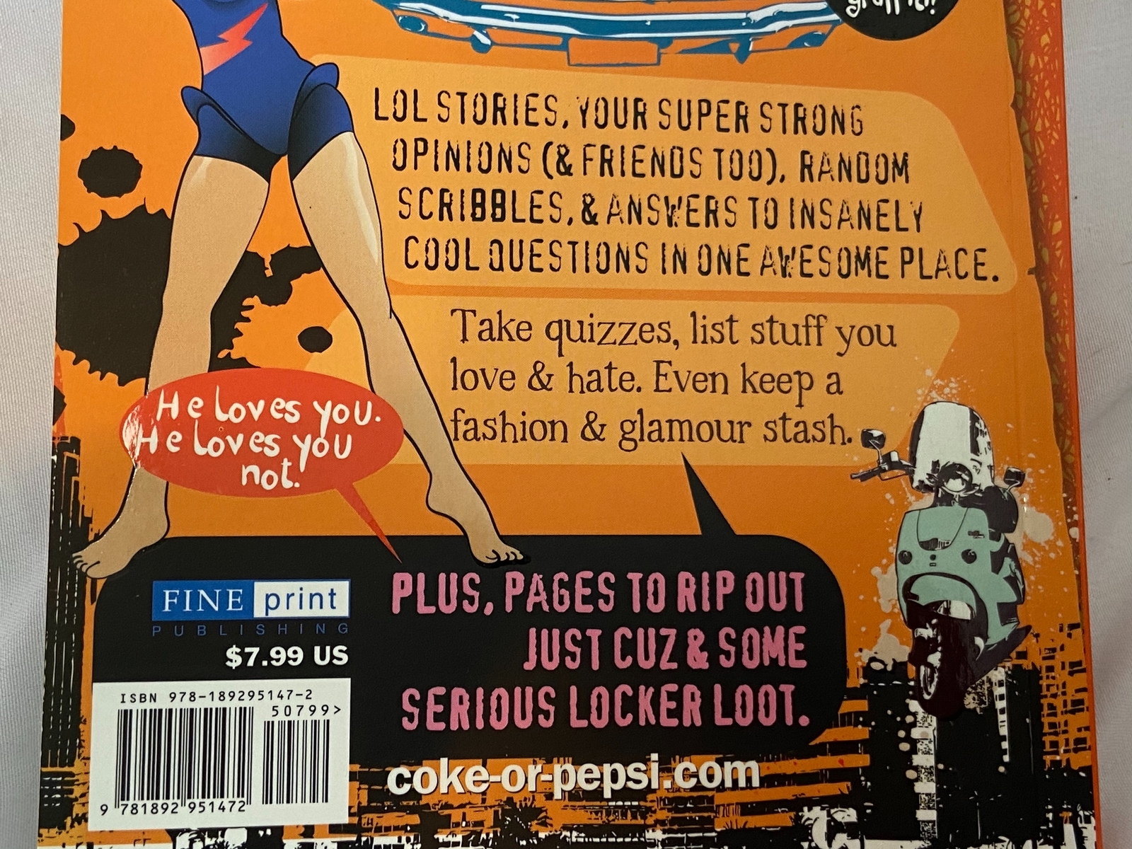 Lot of 2 Coke or Pepsi? Girl! by Mickey Gill Cheryl Book Tween Teacher Prizes
