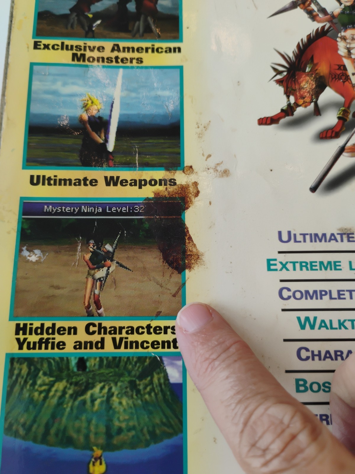 FINAL FANTASY VII BRADY GAMES STRATEGY GUIDE VERY RARE 1ST COVER! FF7