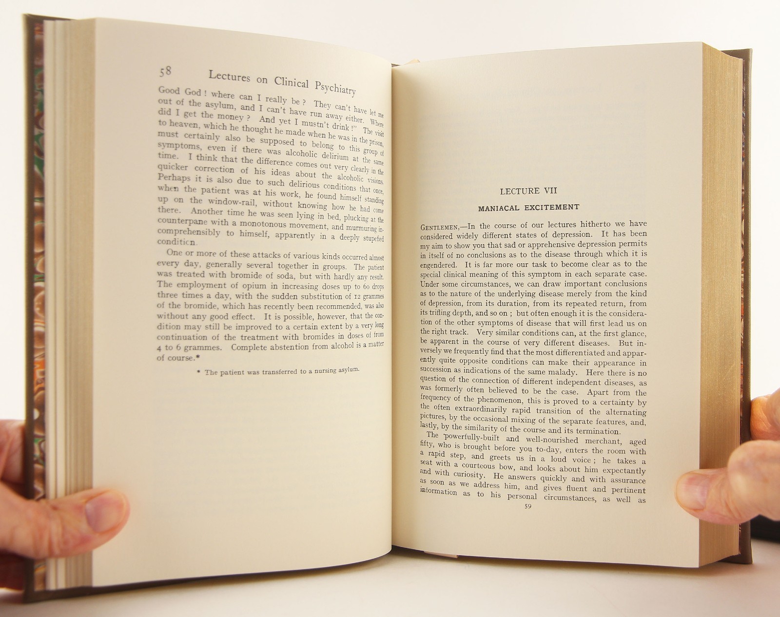 Emil Kraepelin’s Lectures On Clinical Psychiatry Fine Leather Reprint of 1913 Ed