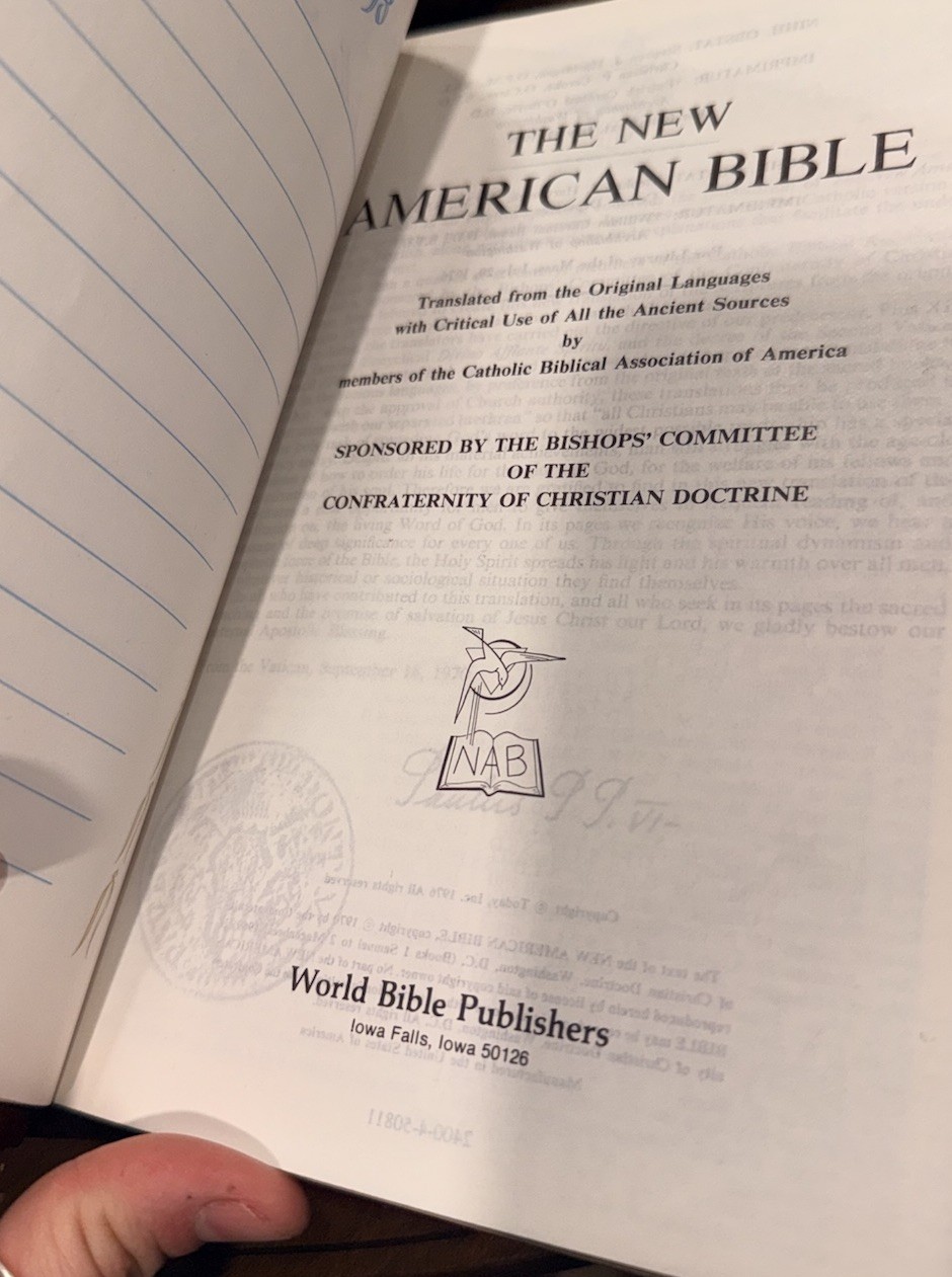 New American Bible Official Catholic Bible Red Letter Edition World Press 2402BG