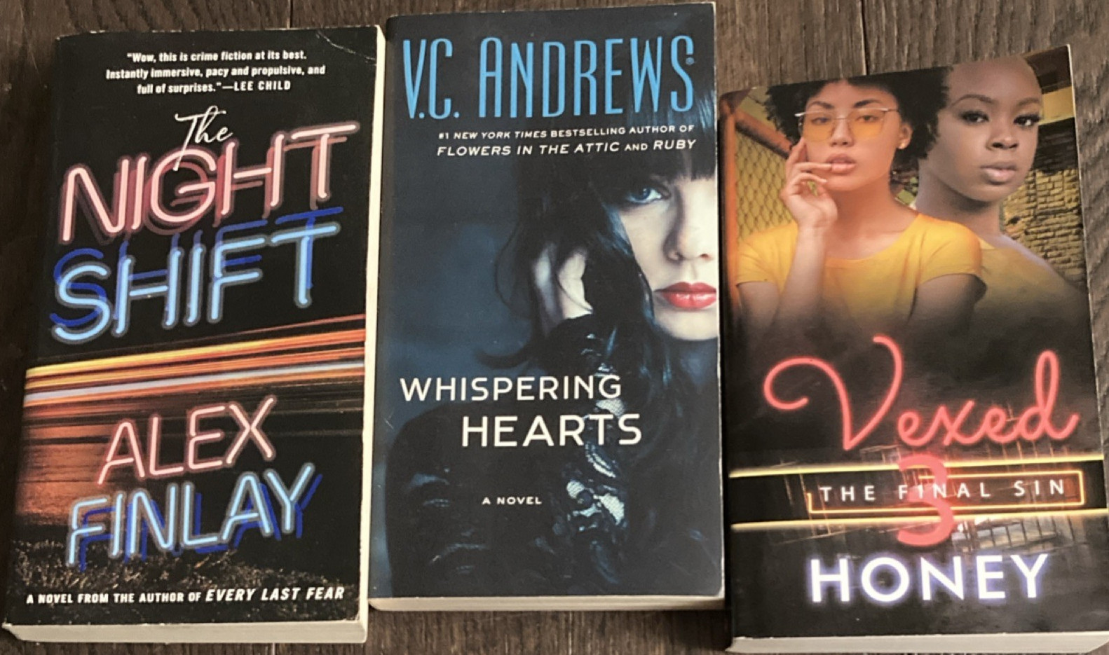 Thriller/Suspense Paperback Novel Lot: Alex Finlay, V.C. Andrews, Brynne Weaver