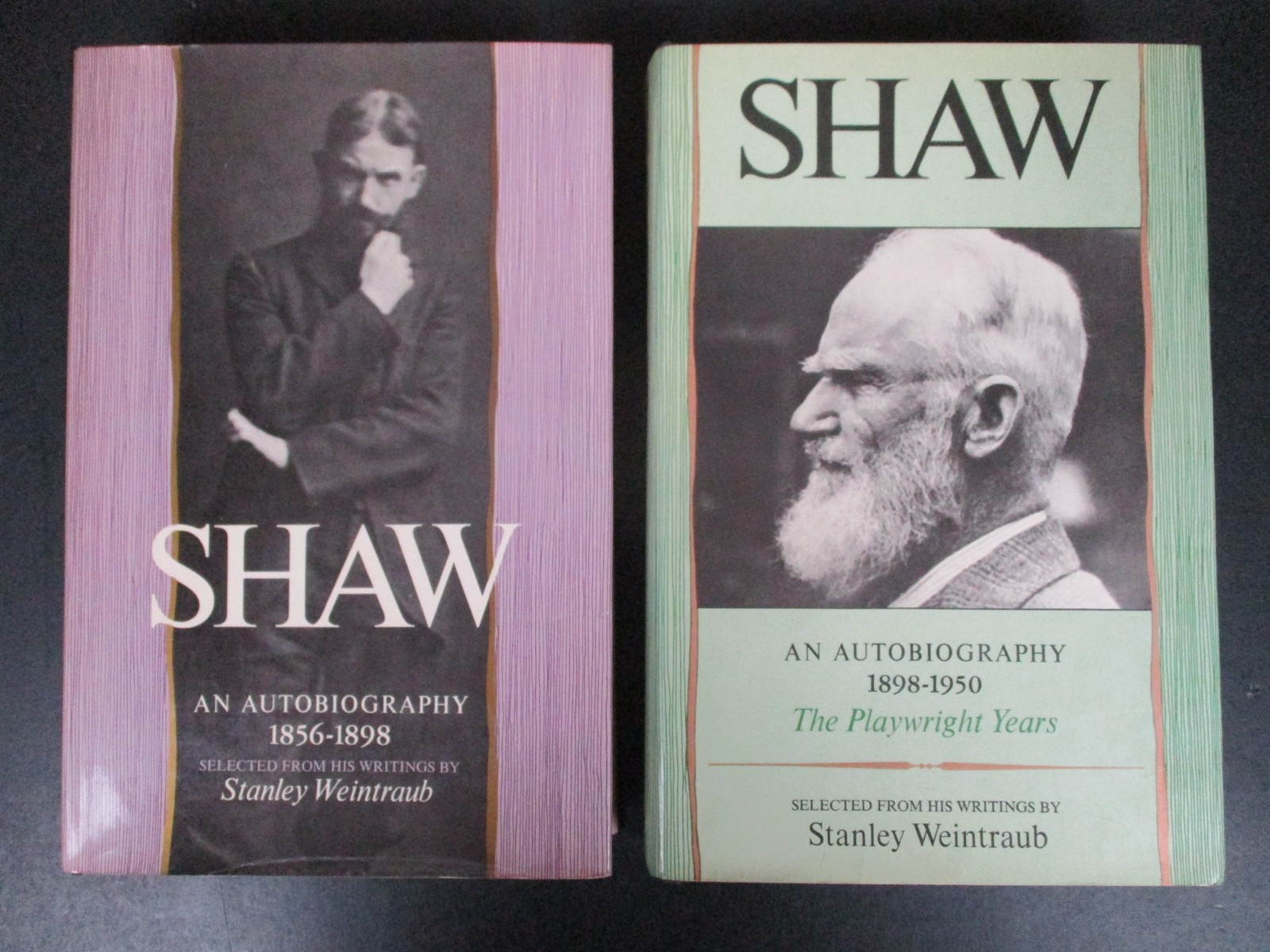 Shaw An Autobiography 2 Volumes 1898-1950 Playwright 1856-1898 Weintraub HCDJ VG