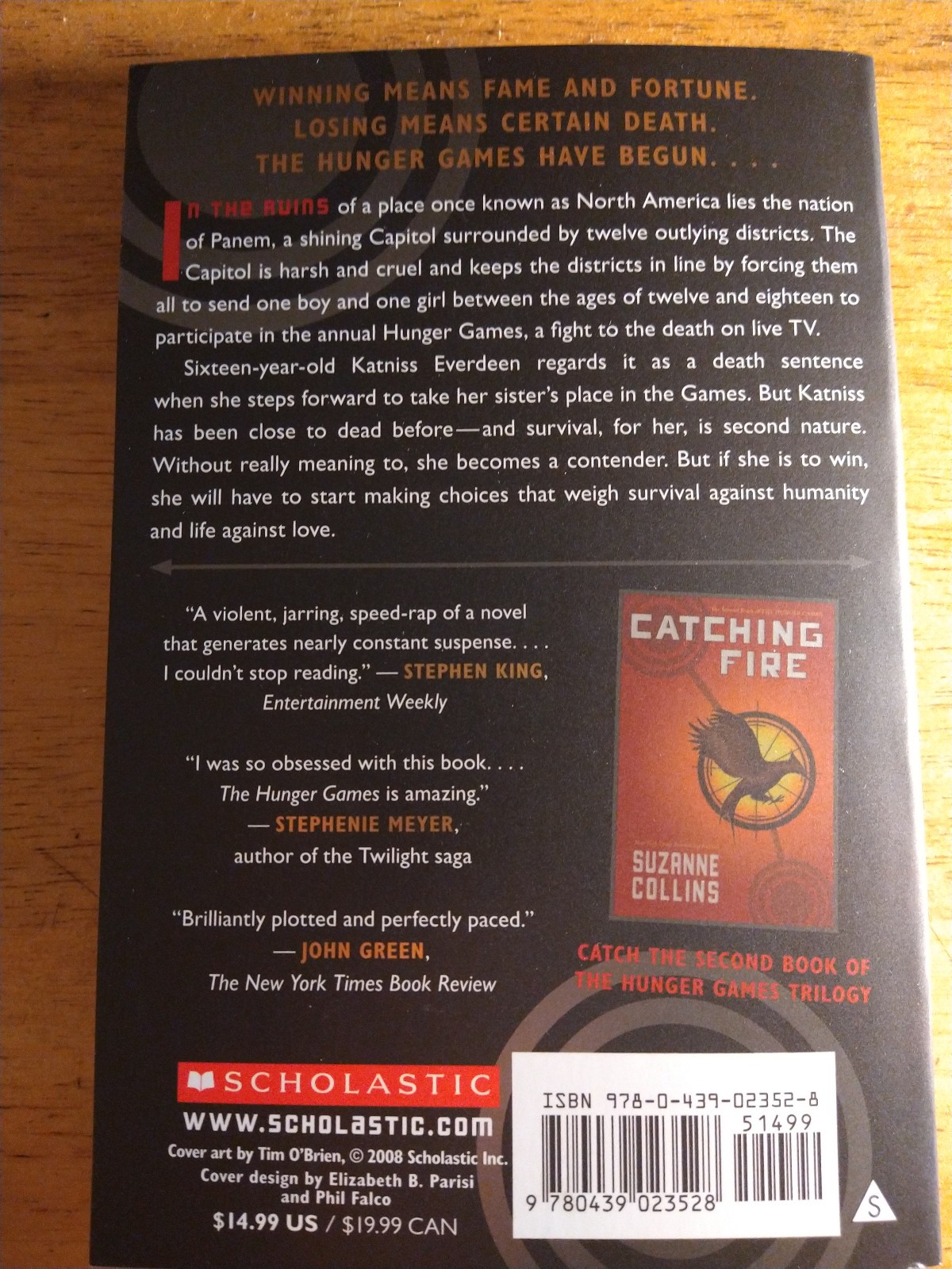 The Hunger Games (Book 1) – Paperback By Suzanne Collins – Book #1 ONLY – USED
